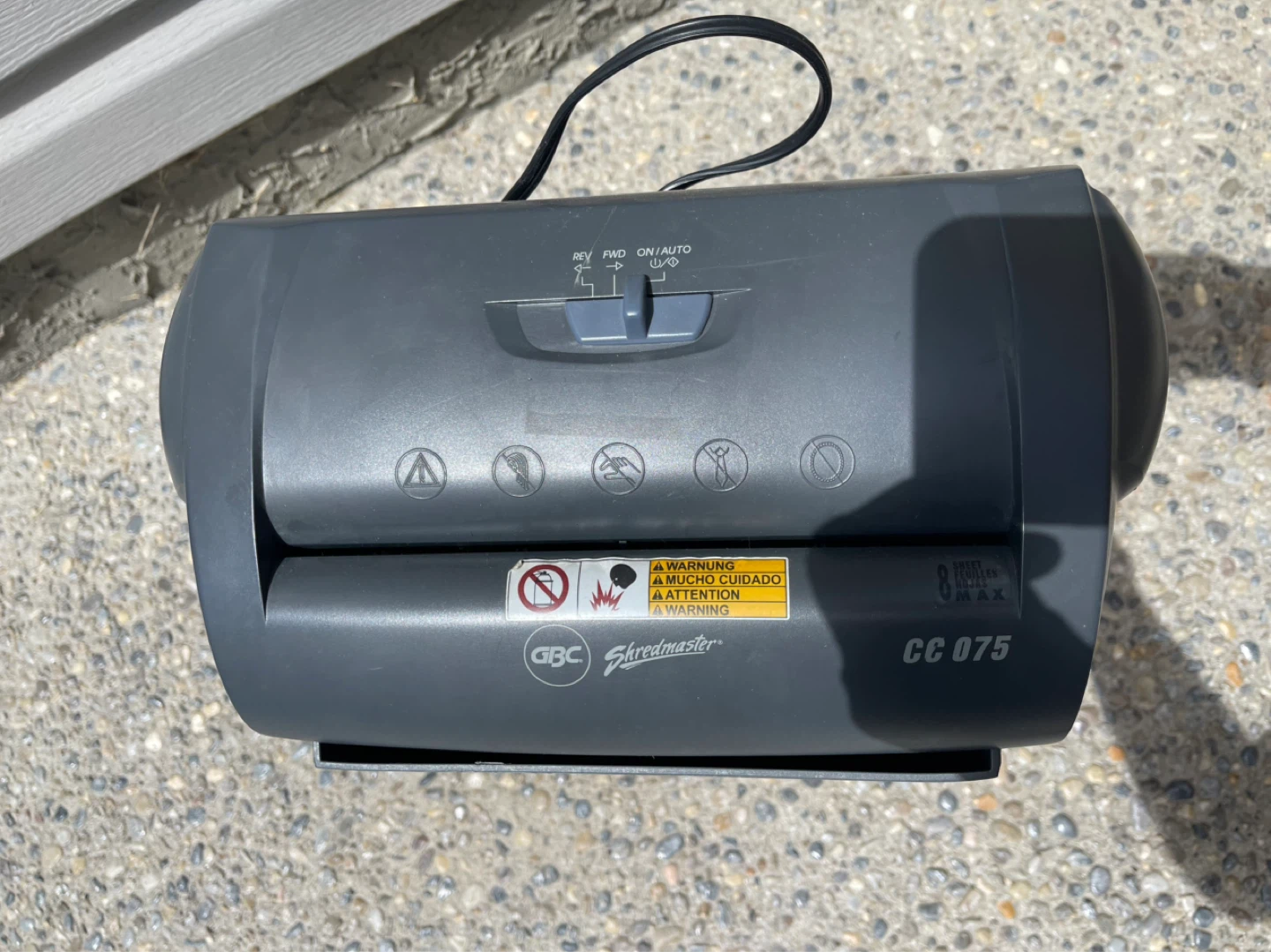 GBC Shredmaster CC 075 Paper Shredder - photo 2