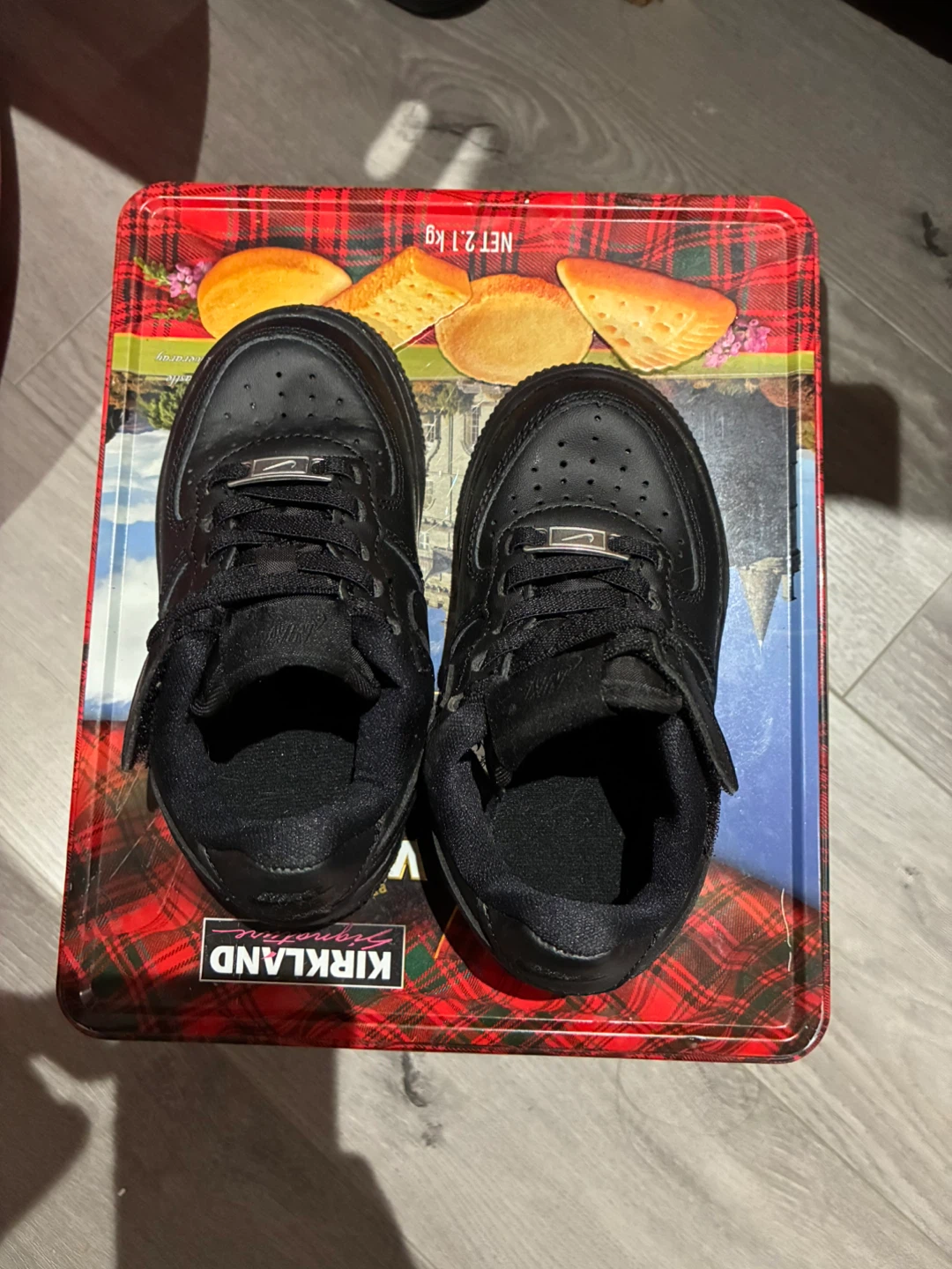 Nike Air Force 1 Black Toddler Shoes