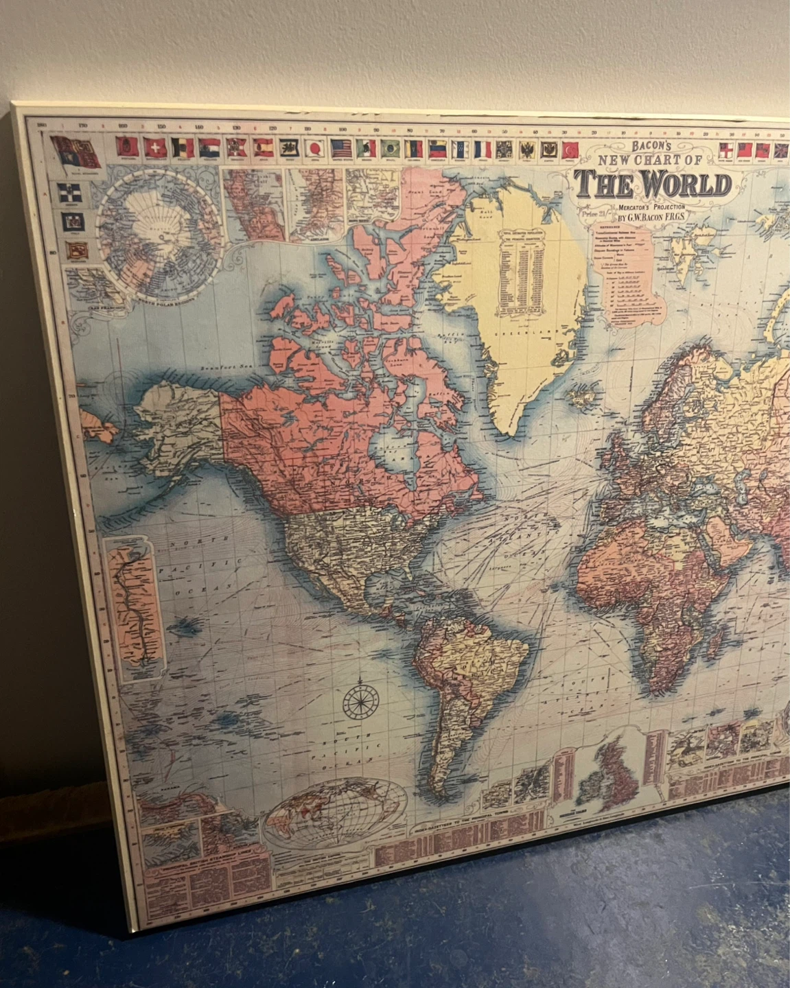 Mounted World Map - photo 2