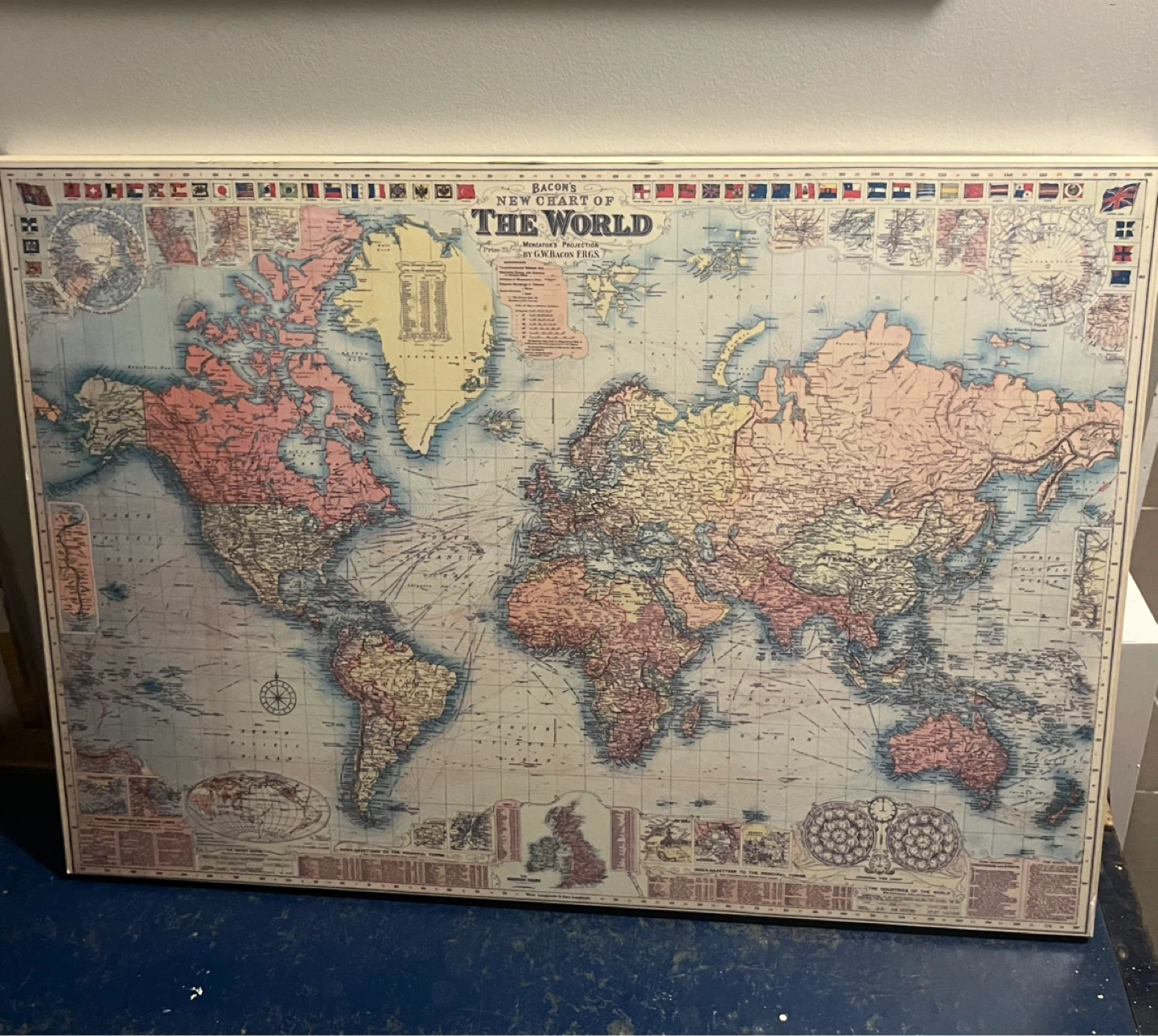 Mounted World Map