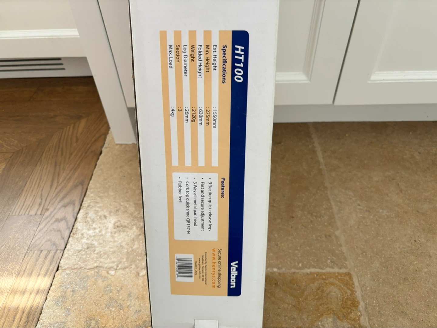 Velbon HT100 Henry's Premium Tripod - New! - photo 3