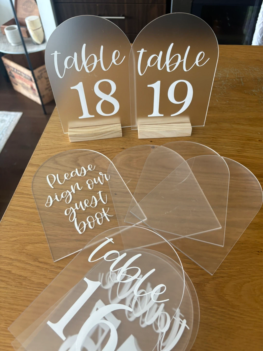 Acrylic Arch Table Numbers 1-19 - photo 2