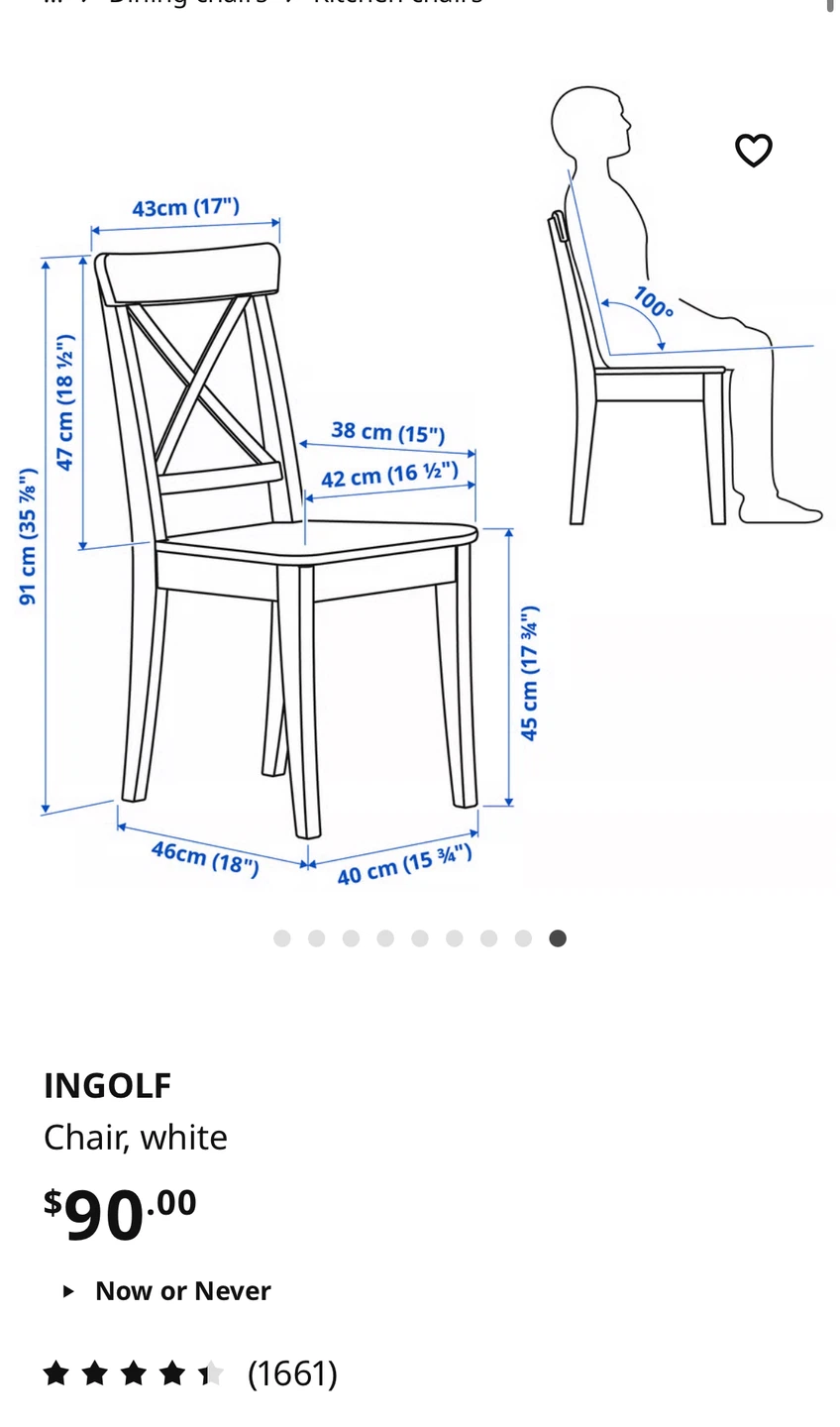 pair of IKEA INGOLF chairs - photo 3