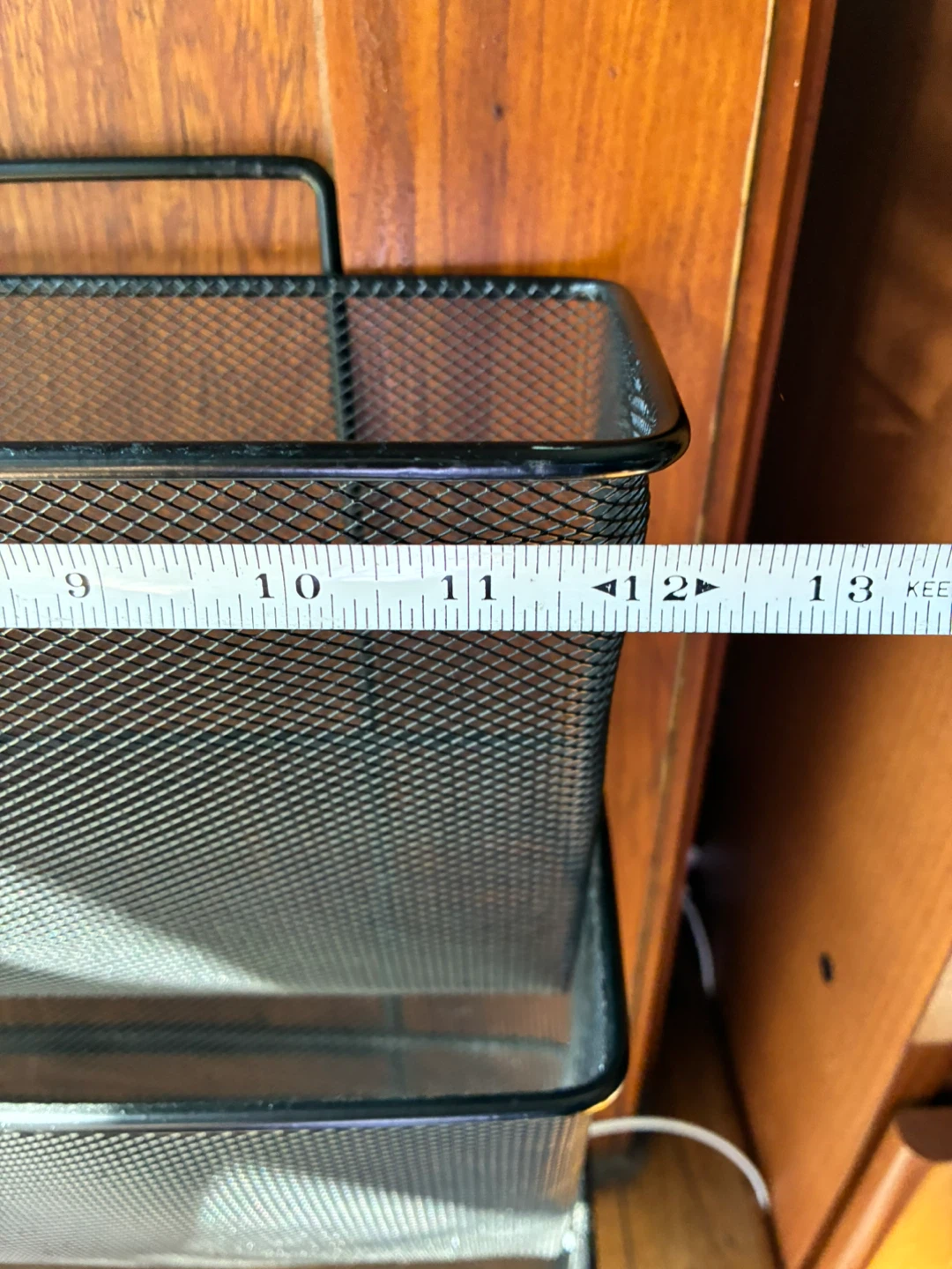 Wire Mesh Paper Letter Tray Wall Organizer Black 3 Tier - photo 4