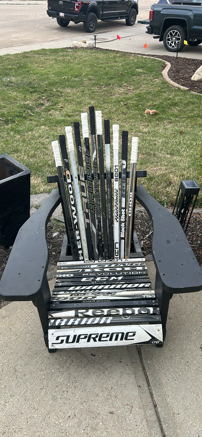 Hockey Stick Adirondack Chair
