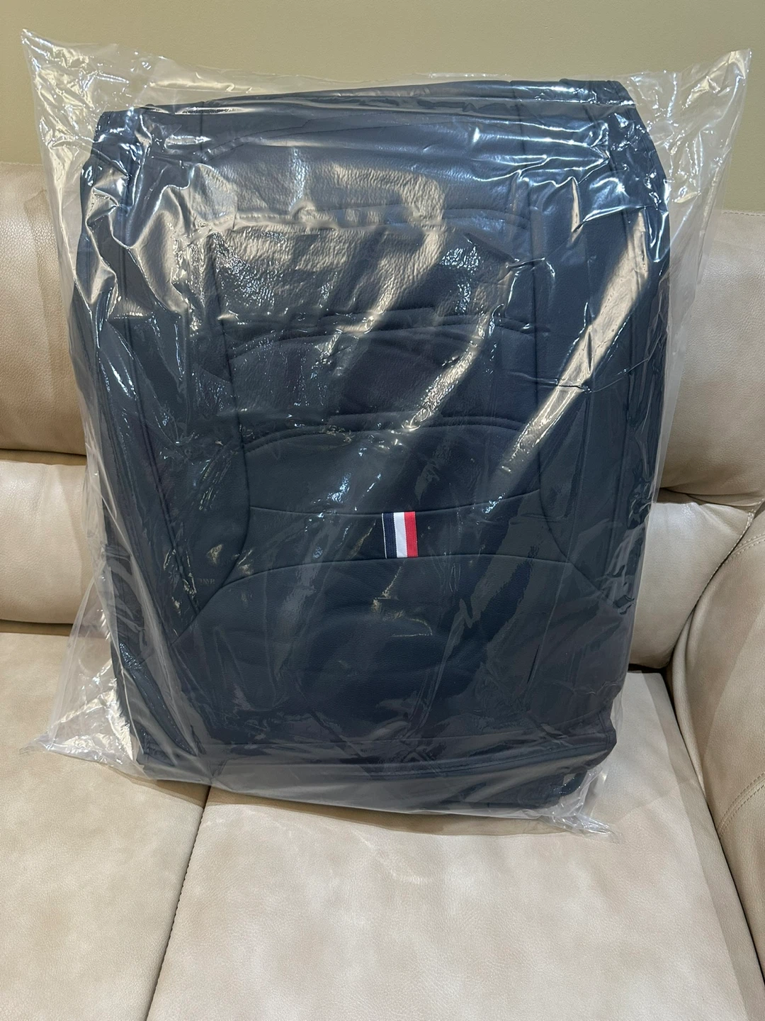 New Full Set Car Seat Covers Black with Red Trim