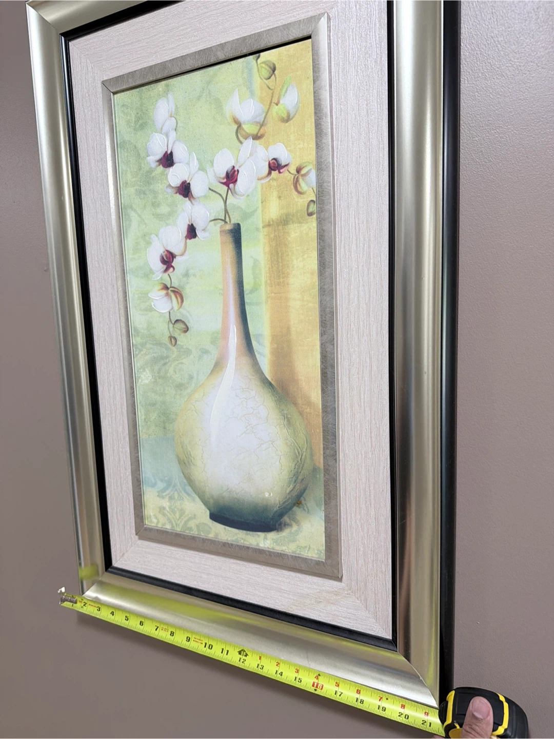 Hand painted Framed Floral Canvas Art - photo 3