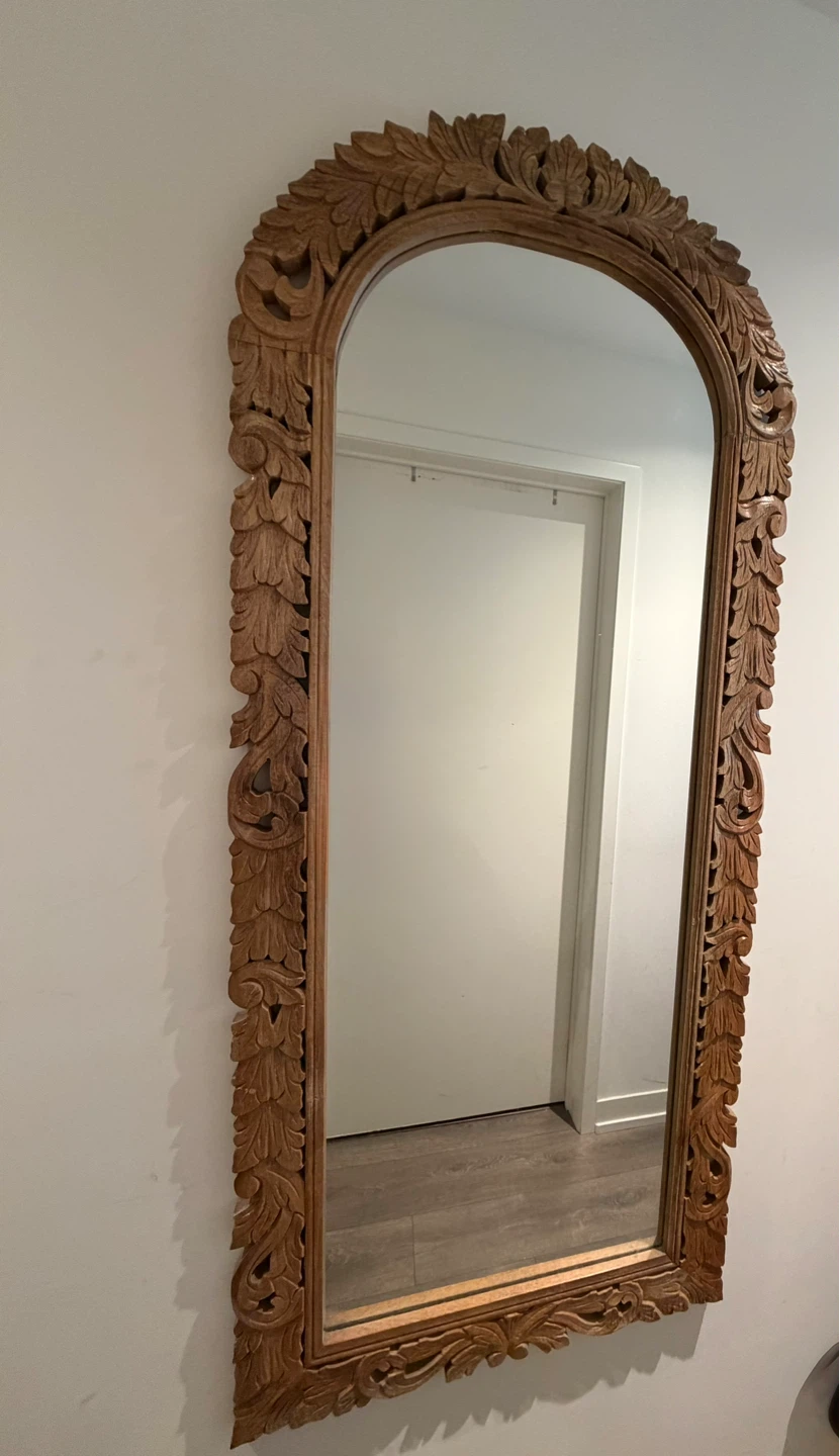 Ornate Carved Wood Mirror
