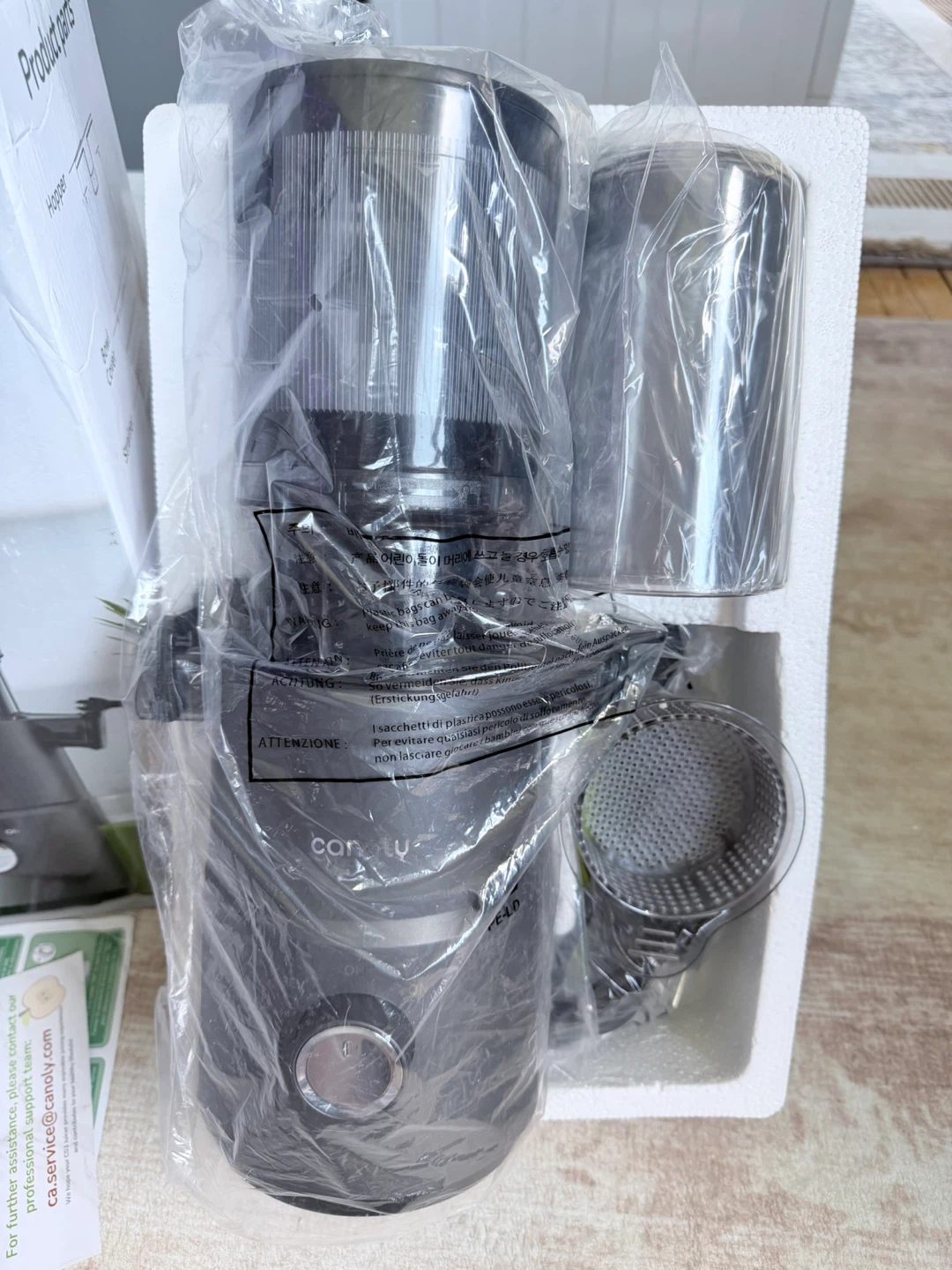 Canoly C03 Cold Press Juicer, 4.5" Wide Feed Chute Juicer - photo 3