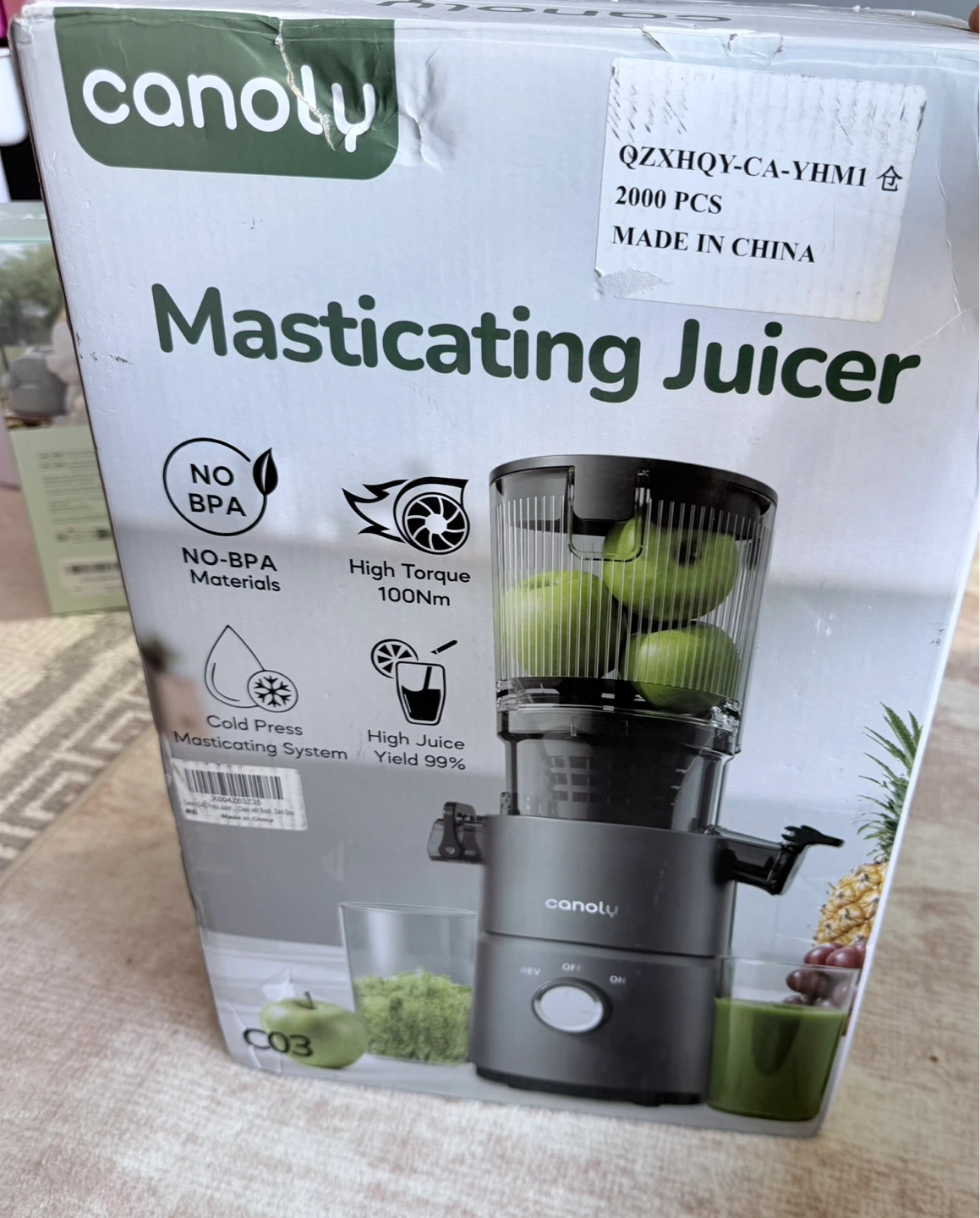 Canoly C03 Cold Press Juicer, 4.5" Wide Feed Chute Juicer - photo 2