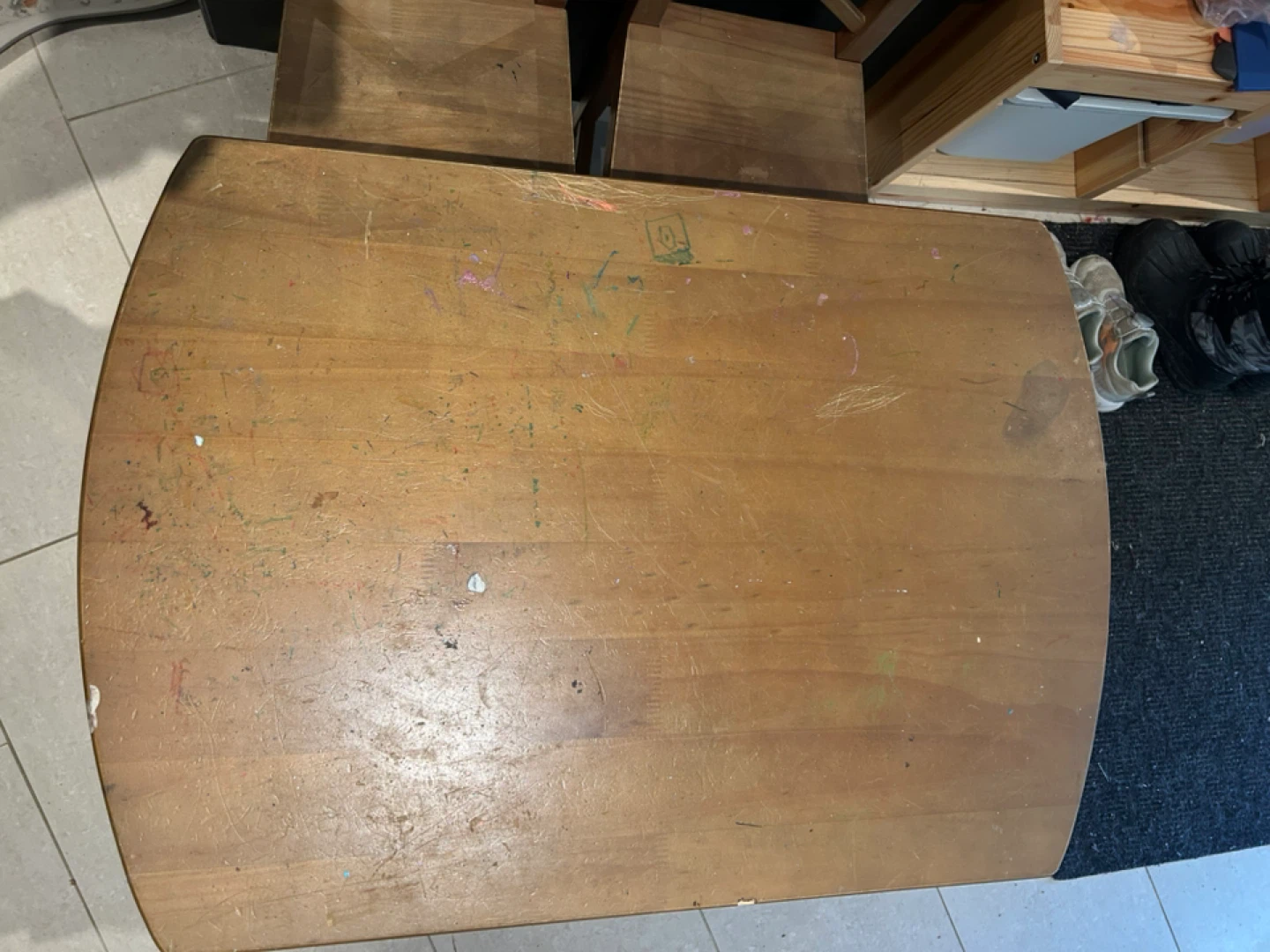 Wooden Kids Table and Two Chairs - photo 5