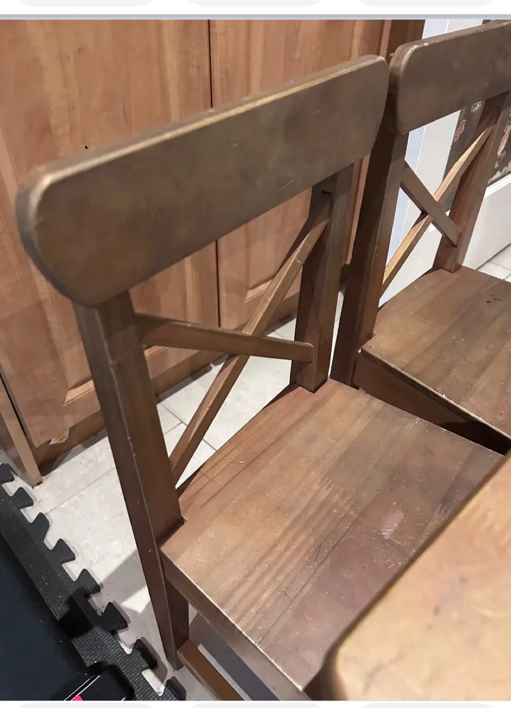 Wooden Kids Table and Two Chairs - photo 2