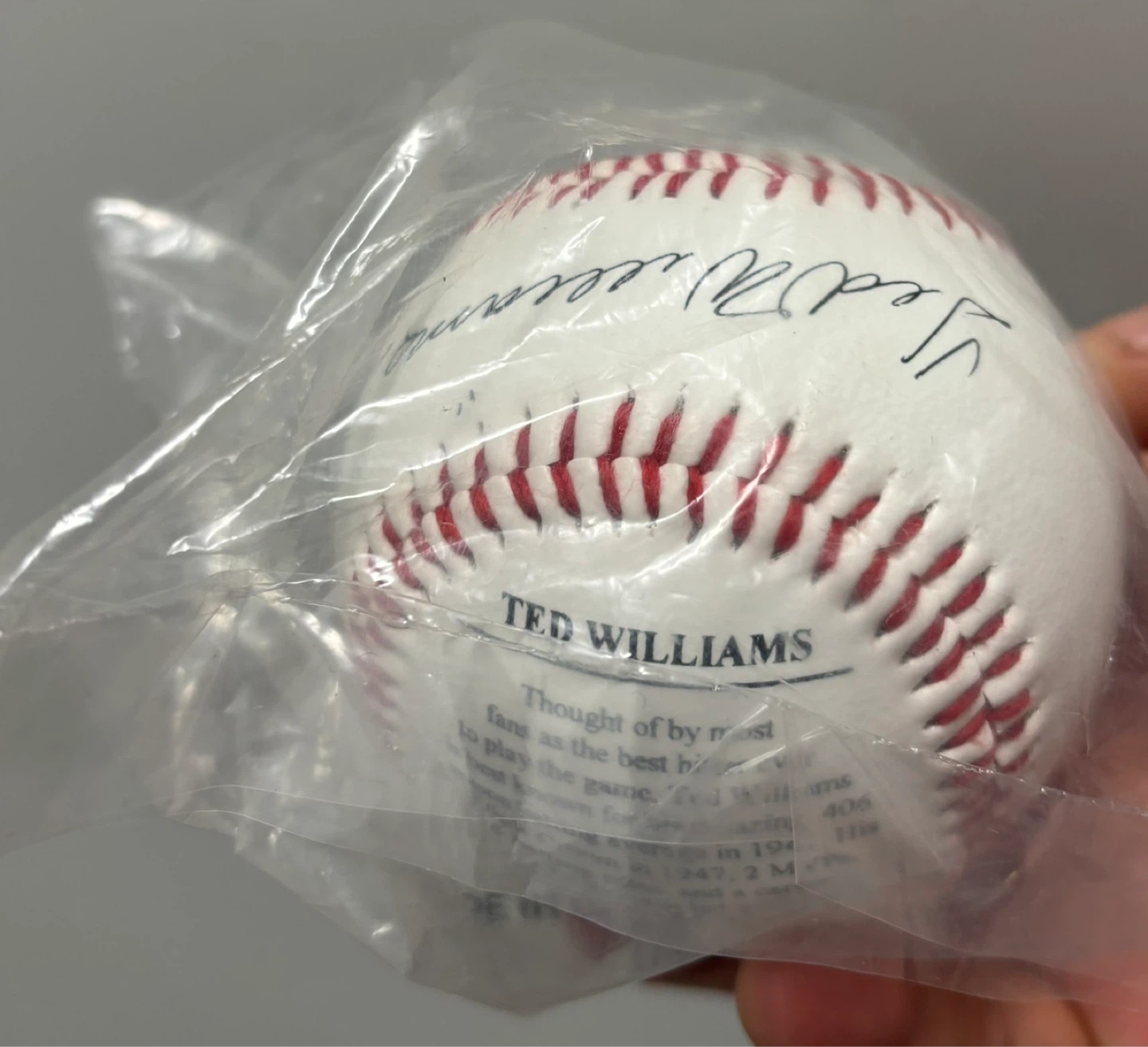 Ted Williams Autographed Baseball