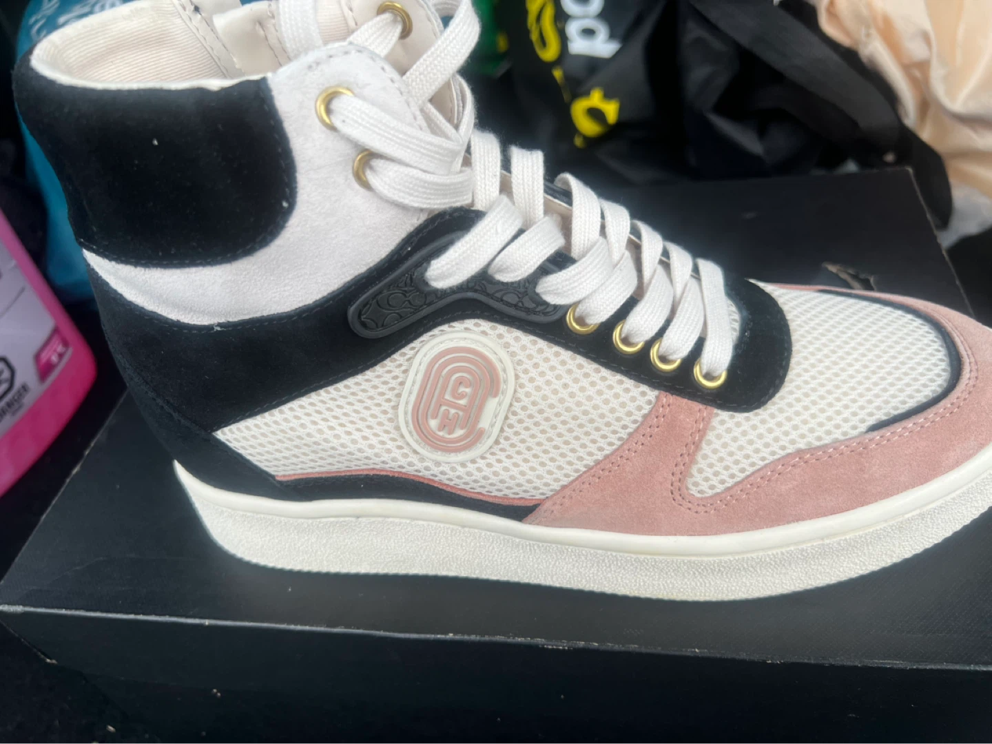Coach High Top Sneakers Pale Blush/Chalk Size 8.5B - photo 2
