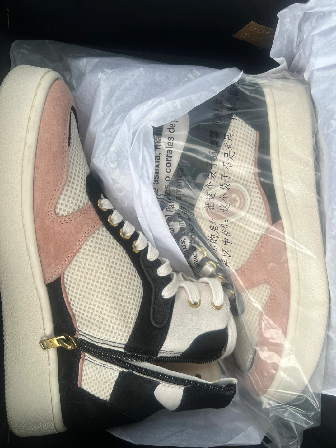 Coach High Top Sneakers Pale Blush/Chalk Size 8.5B - photo 4