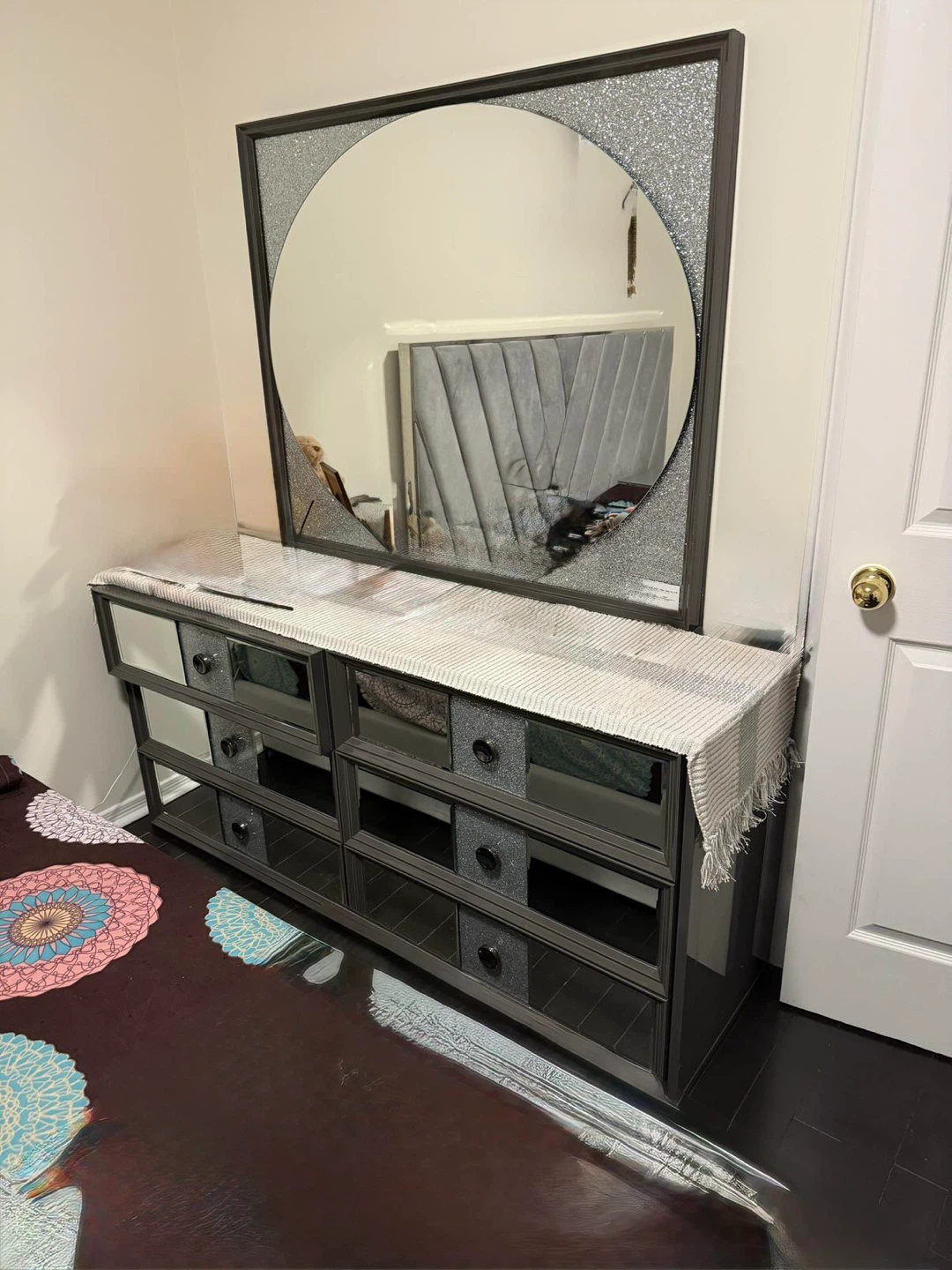 Glam Dresser with Mirror