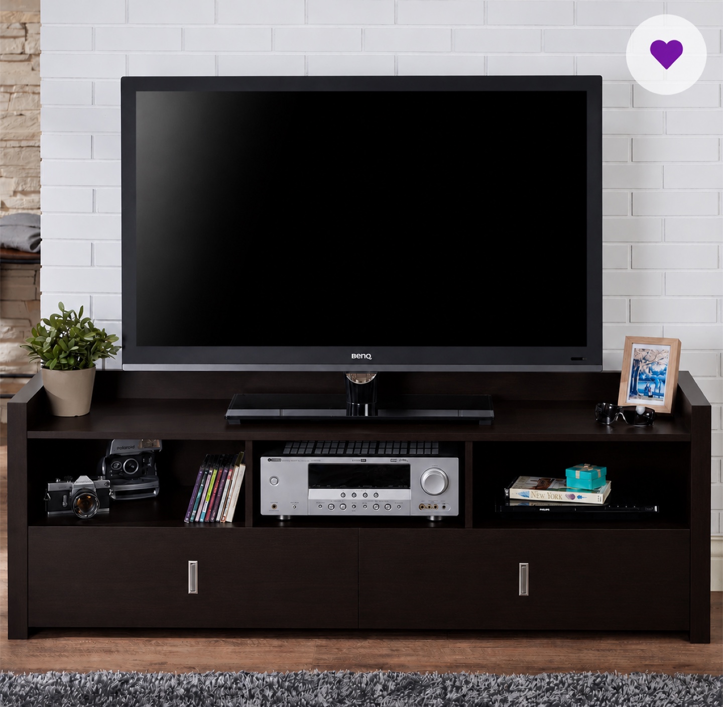 Dark Brown Media Console / TV Stand