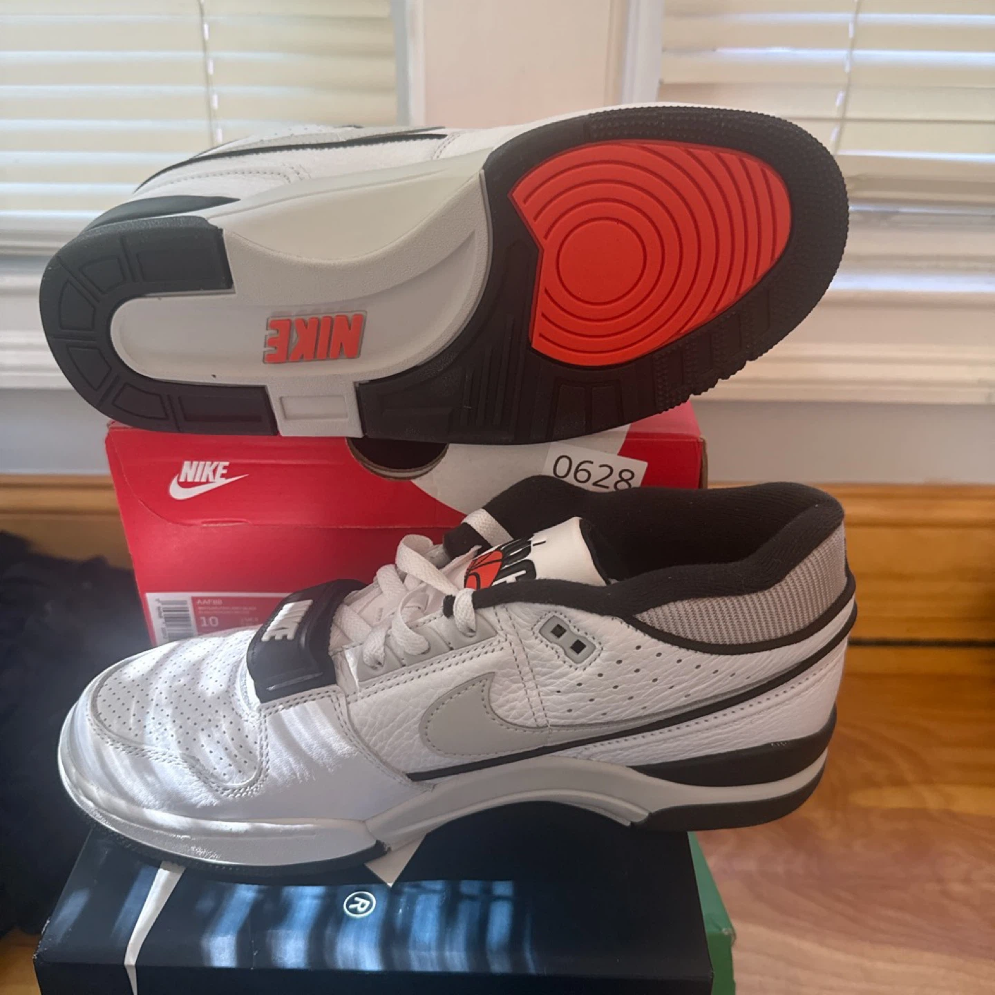 Nike Air Force 180 "Force" White Grey Basketball Shoes Size 10 - photo 3