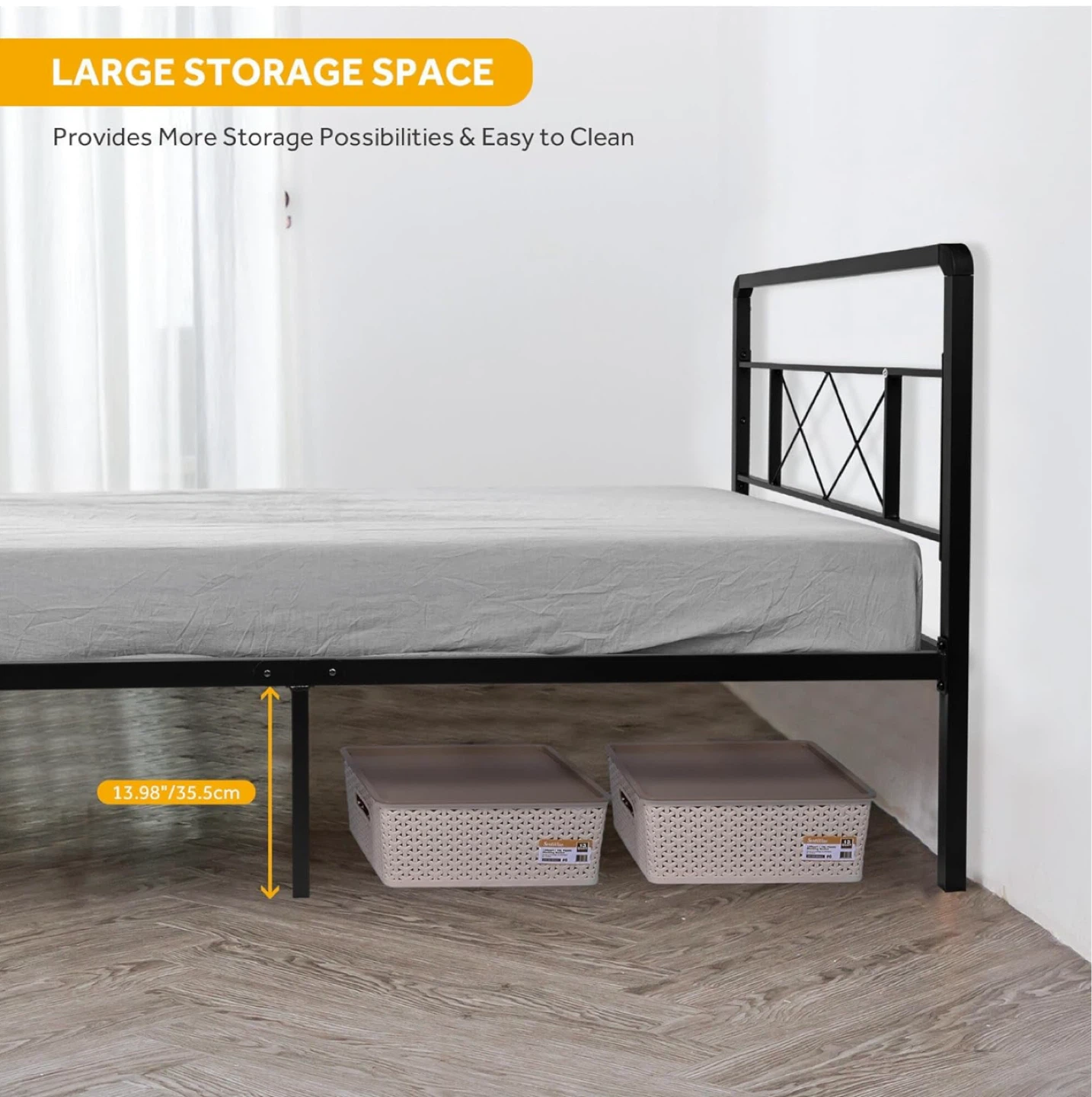 New ENDURAN PRO Twin Bed Frame with Headboard - photo 2