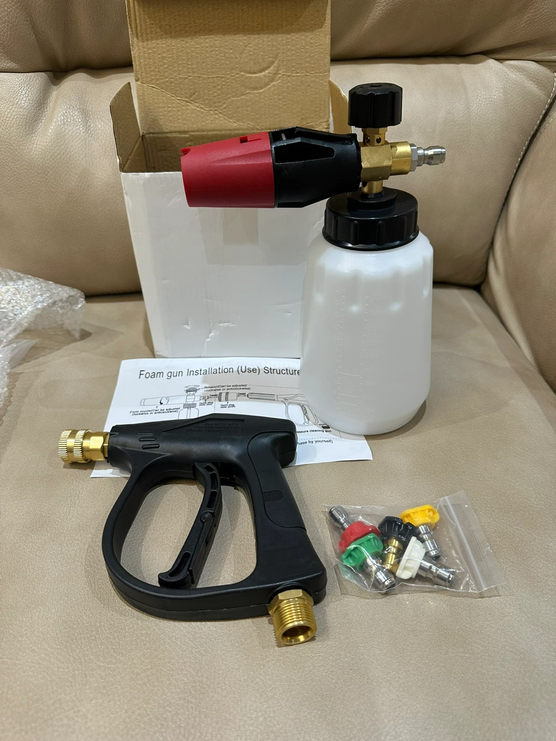 New Pressure Water Foam Pot with Gun & Nozzles - photo 2