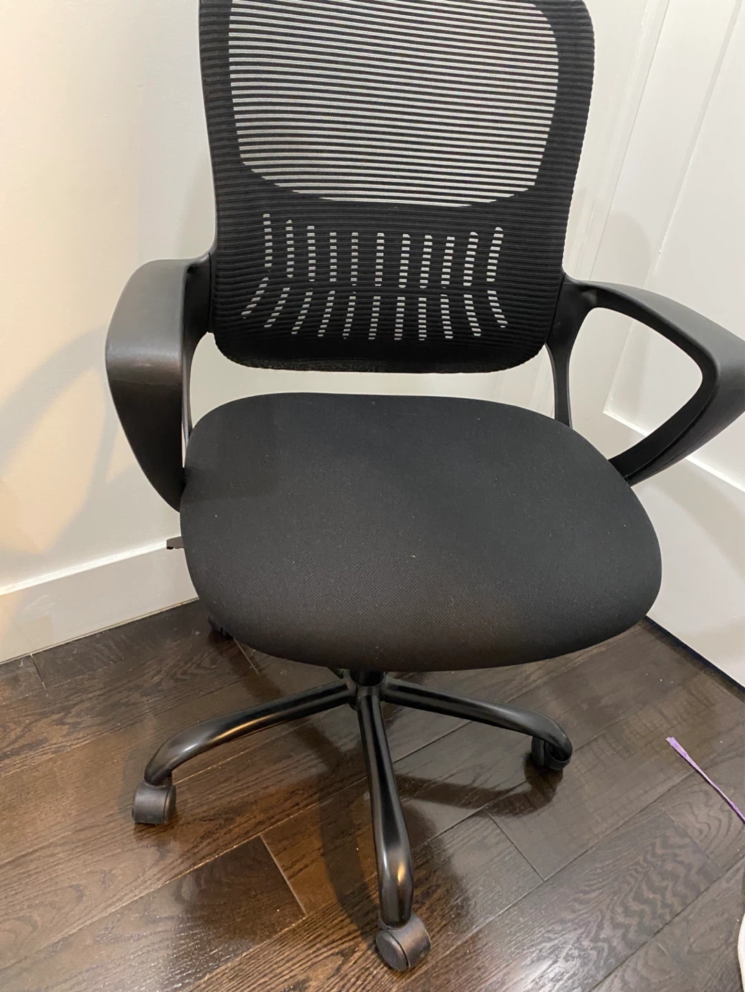 Black Mesh Back Office Chair with Padded Seat - photo 2