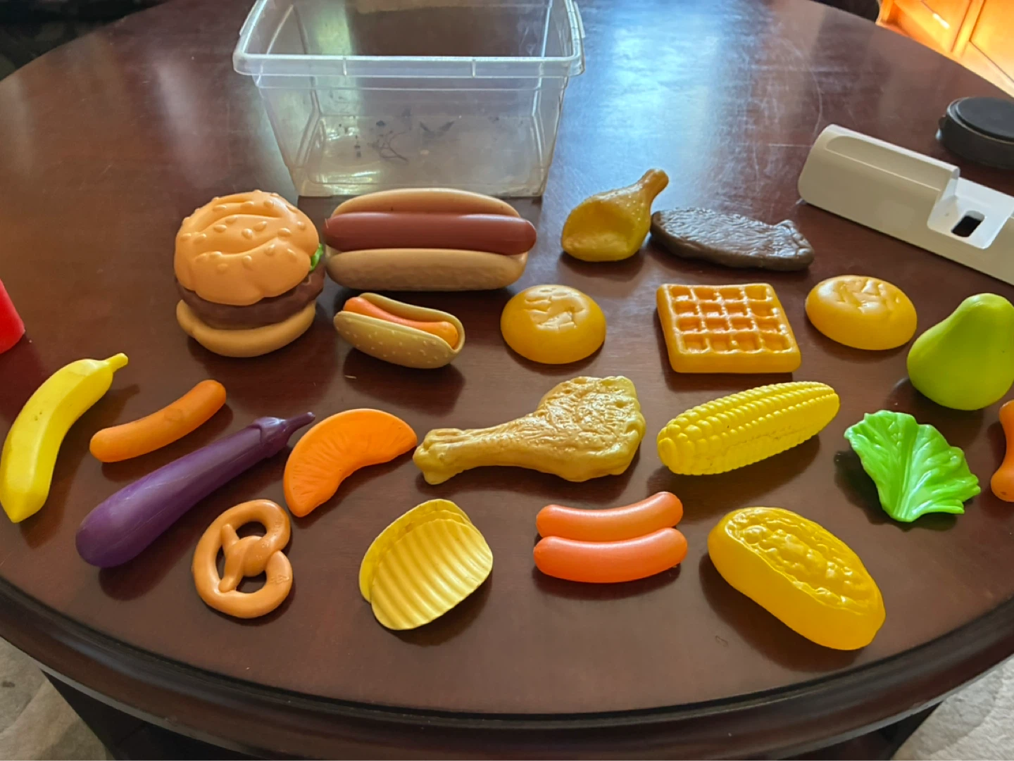 30 Pieces Kids Plastic Play Food Toys, Fake Food, toy 3D