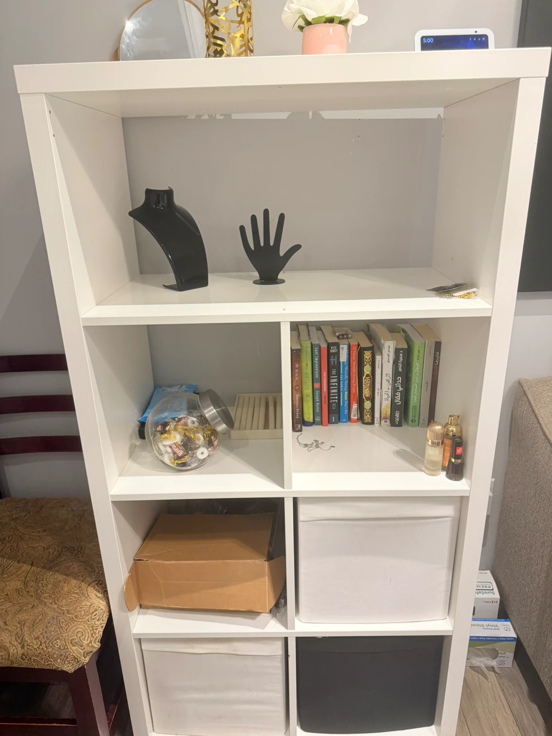 White Cube Storage Shelf