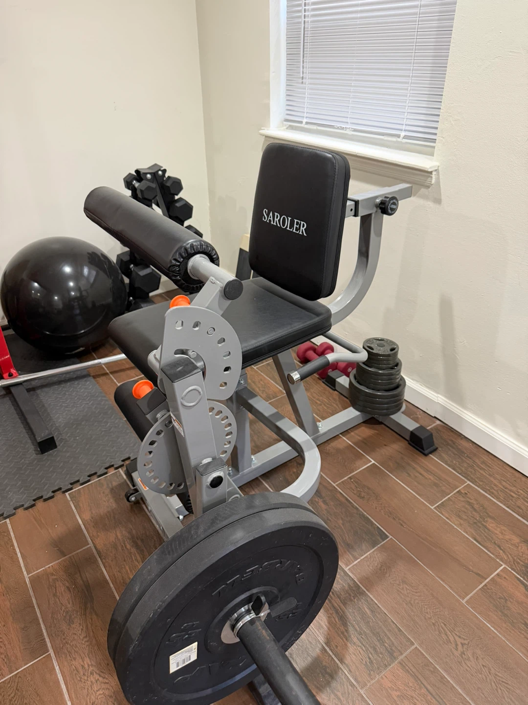SAROLER Leg Curl Extension Machine with Weight Plates - photo 2