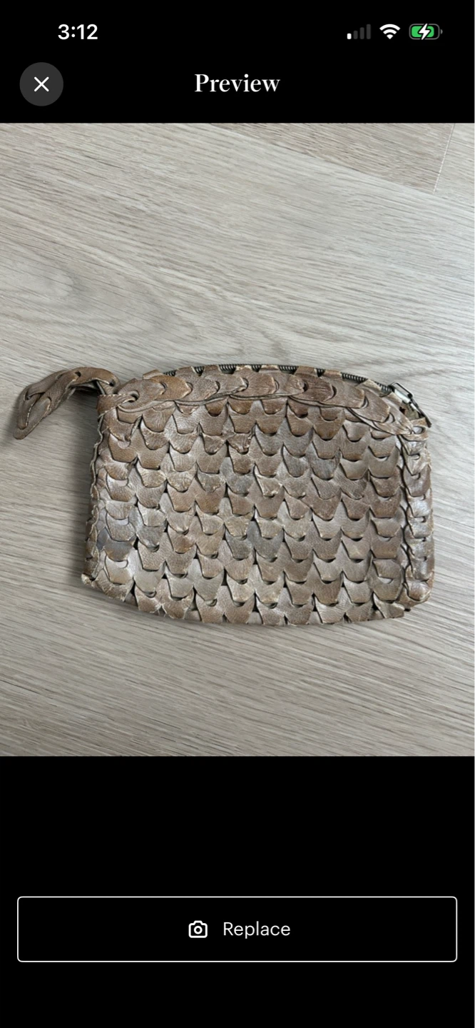 Vintage prentice leather wristlet pouch