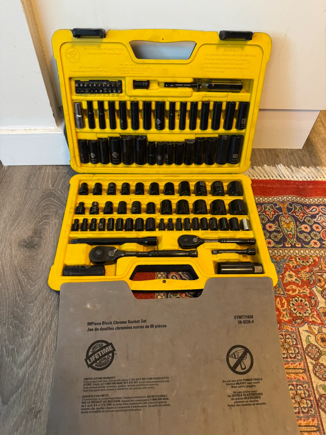 Stanley 99-Piece Black Chrome Socket Set