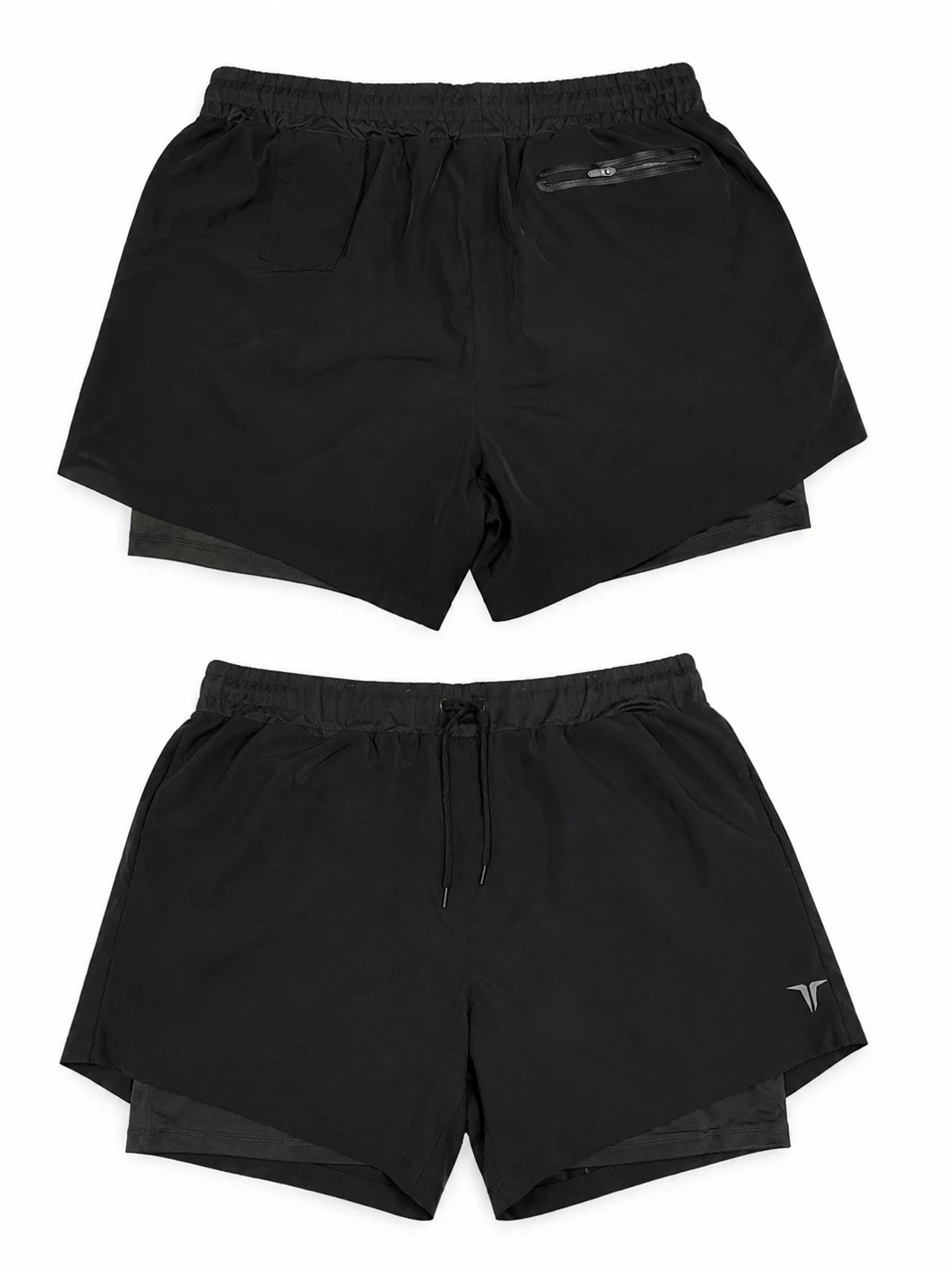 Flex wolf Black Athletic Shorts with Built-in Liner