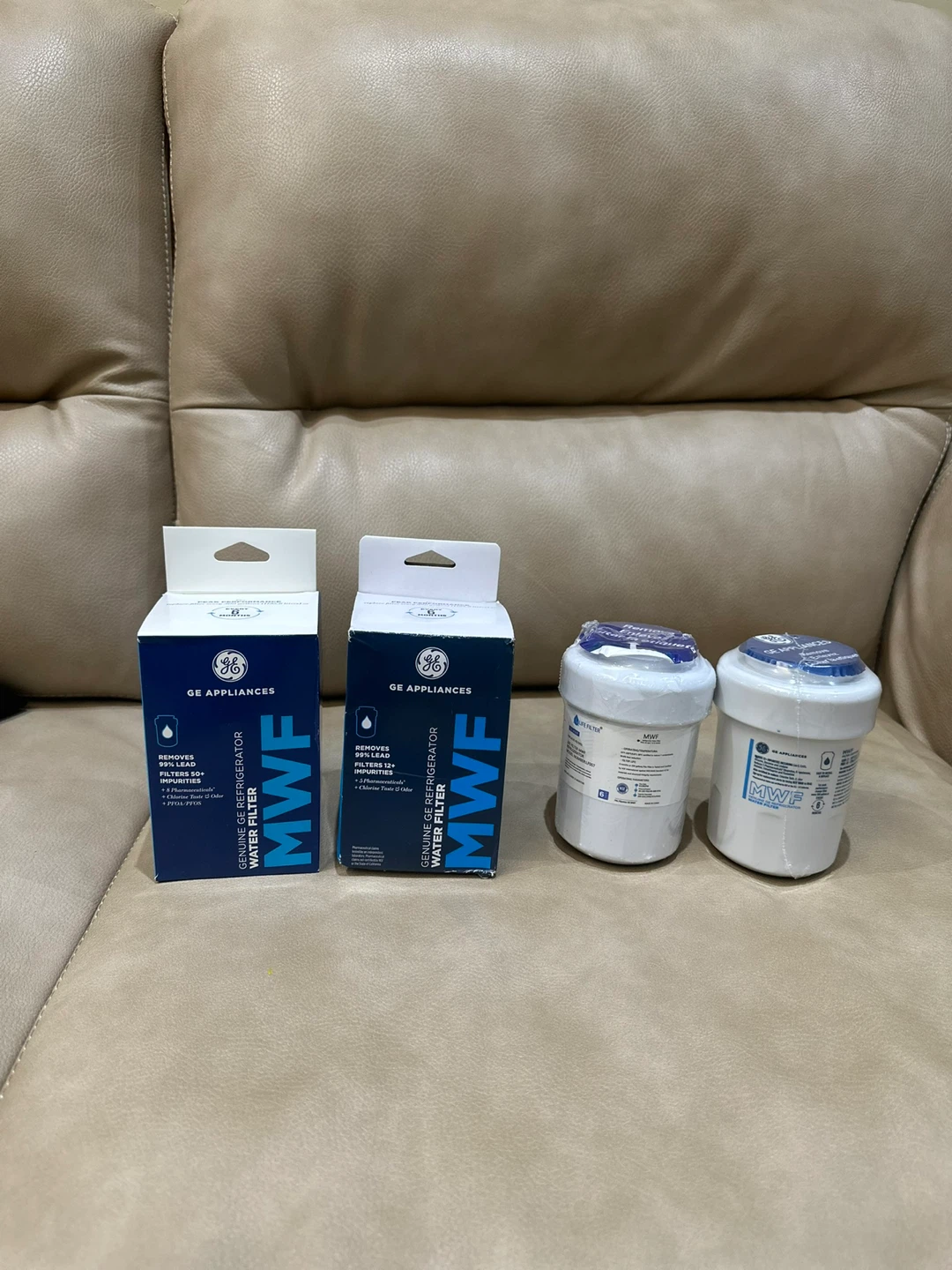 New GE Appliances MWF Refrigerator Water Filter (Set of 2)