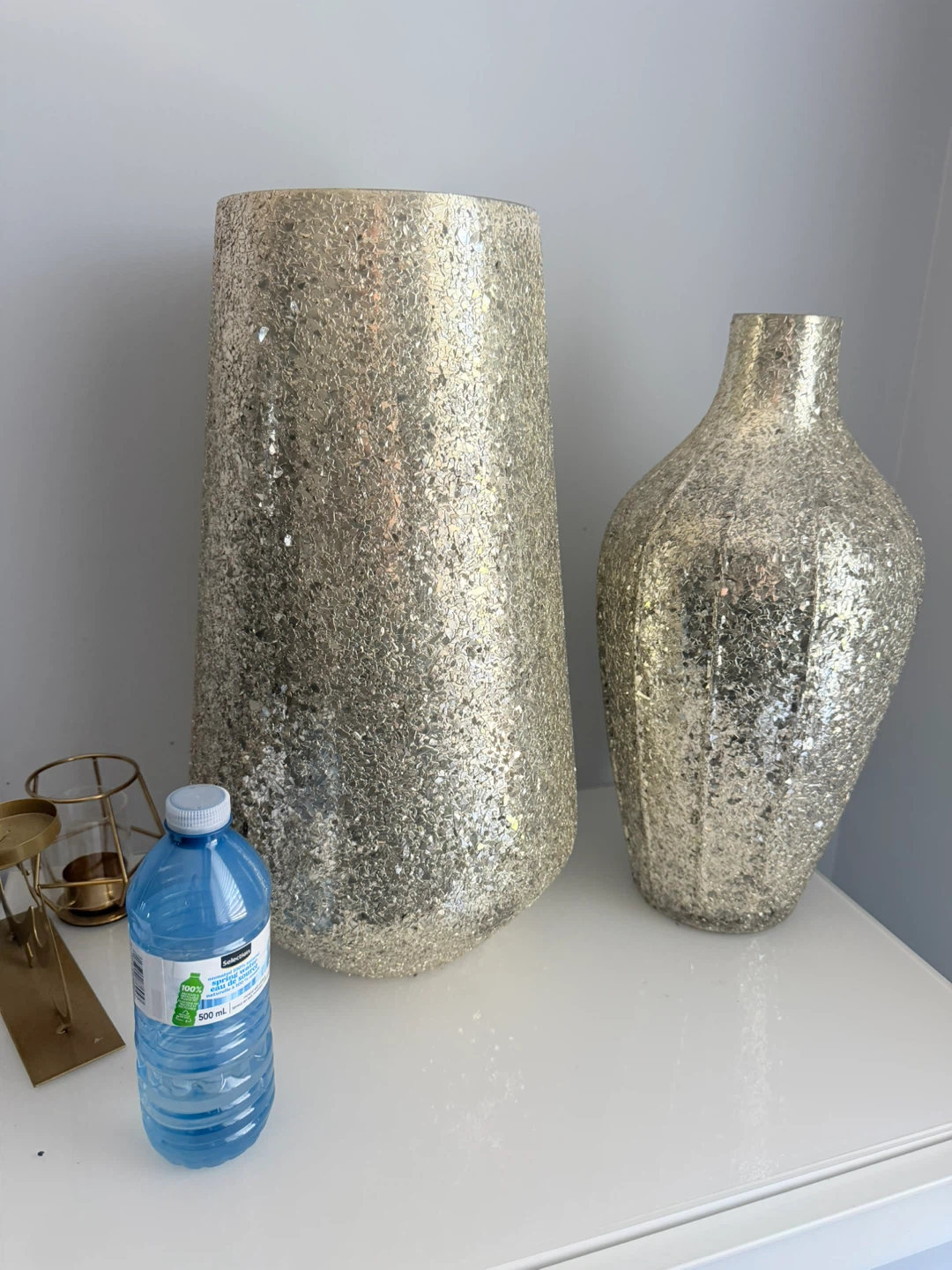 Set of 2 Glitter Vases