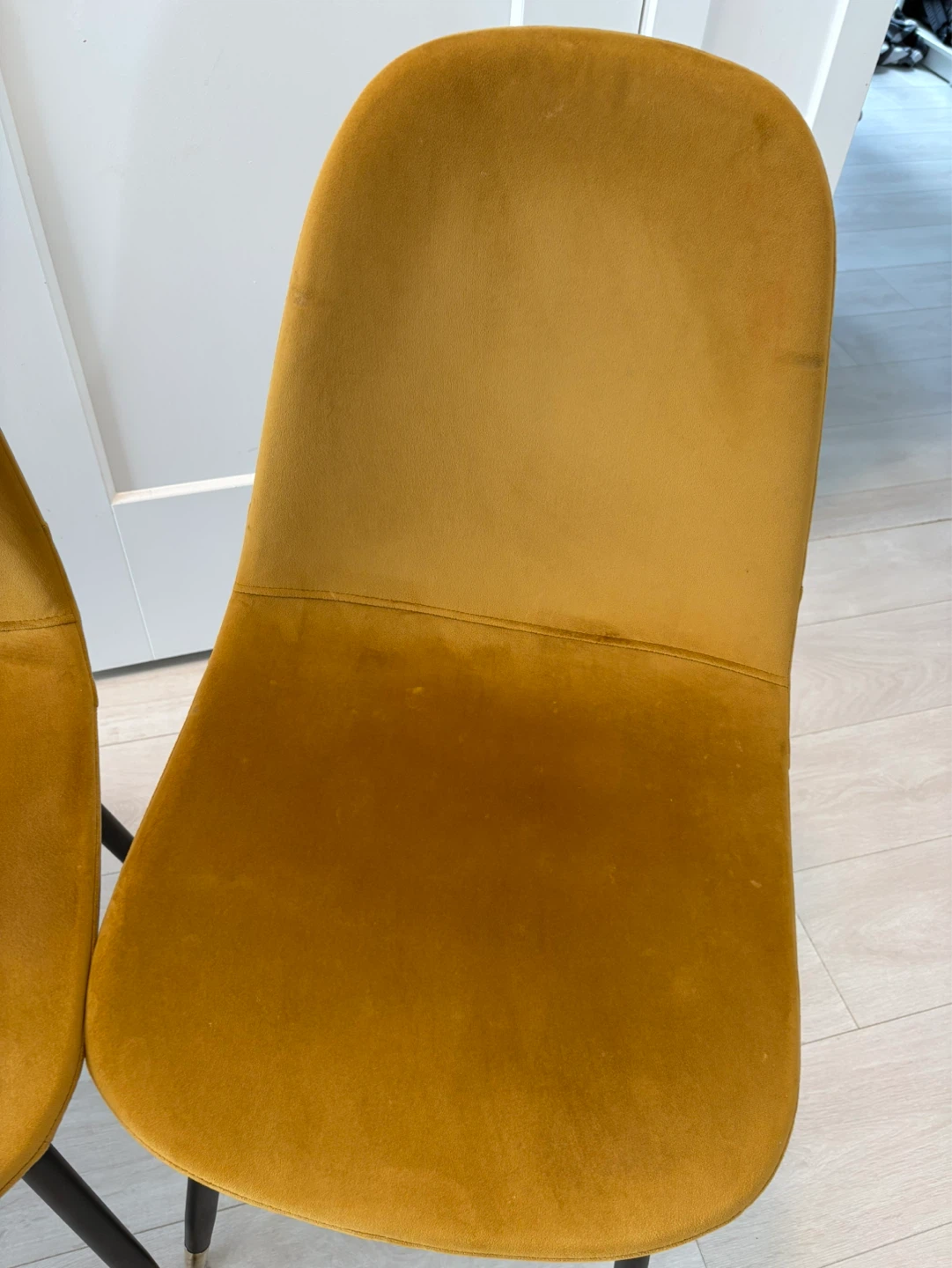 Yellow Velvet Dining Chairs (Set of 4) - photo 3