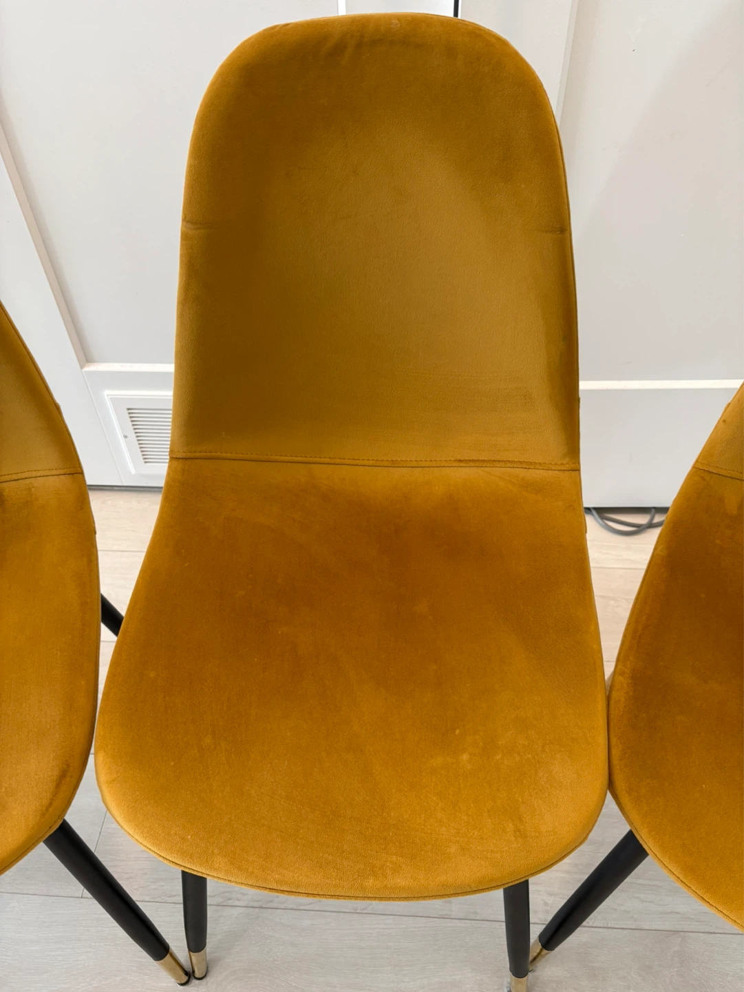 Yellow Velvet Dining Chairs (Set of 4) - photo 2