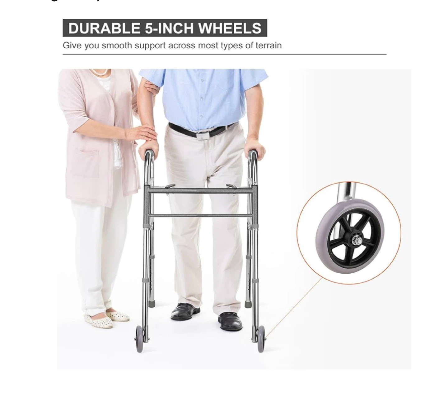 New Folding Walker with Wheels