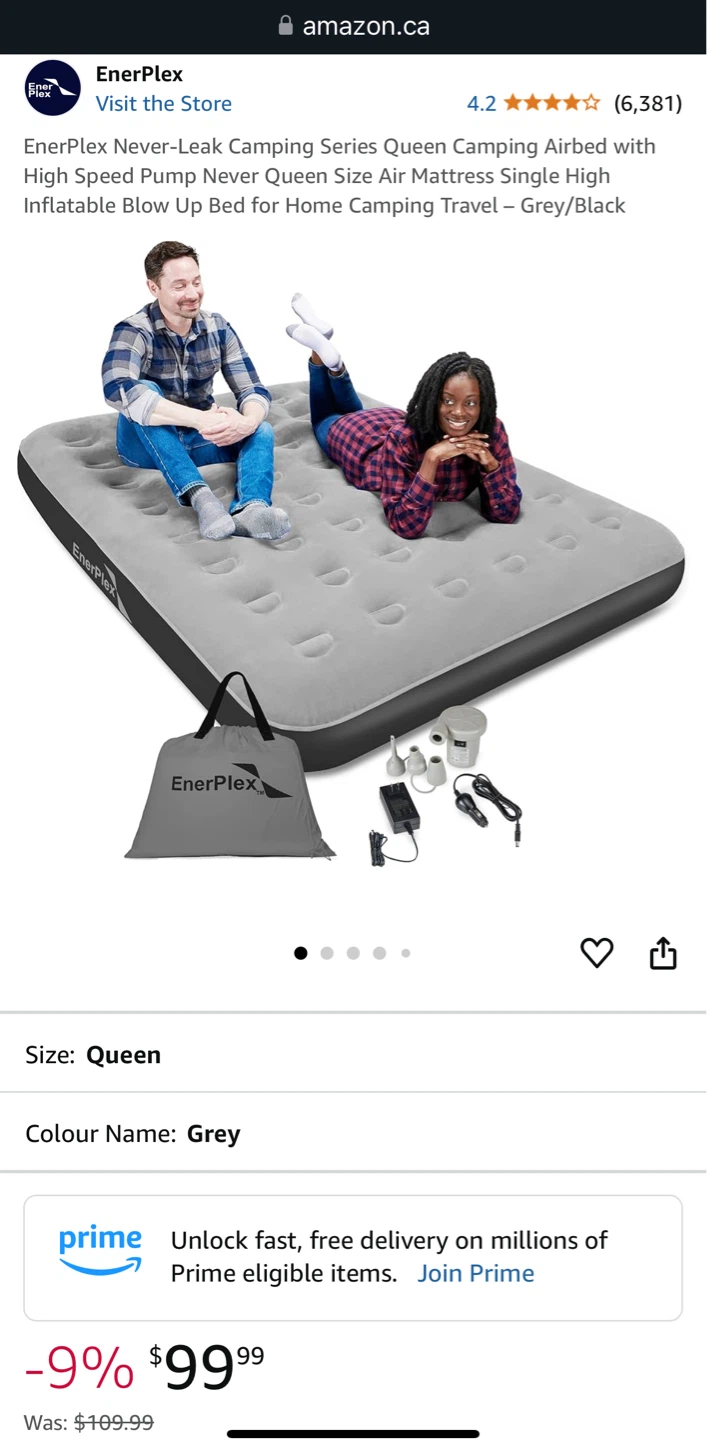 New EnerPlex Queen Air Mattress with Pump - photo 2