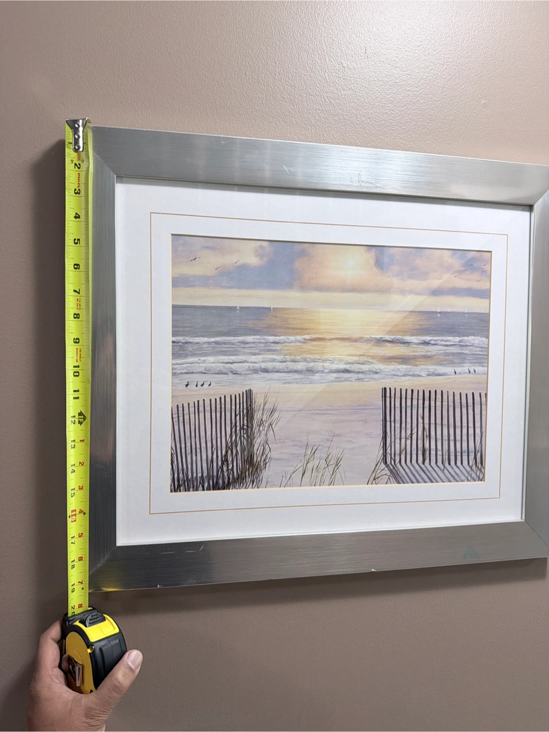 Framed Beach Sunset Artwork - photo 2