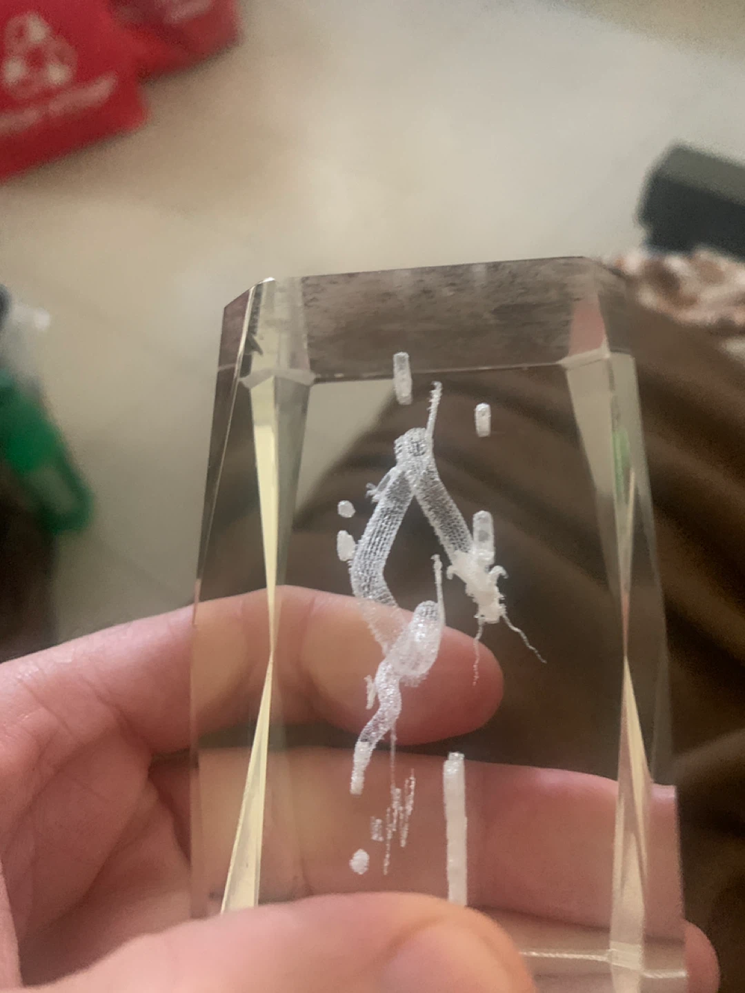 Crystal Dragon Etching Paperweight - photo 2