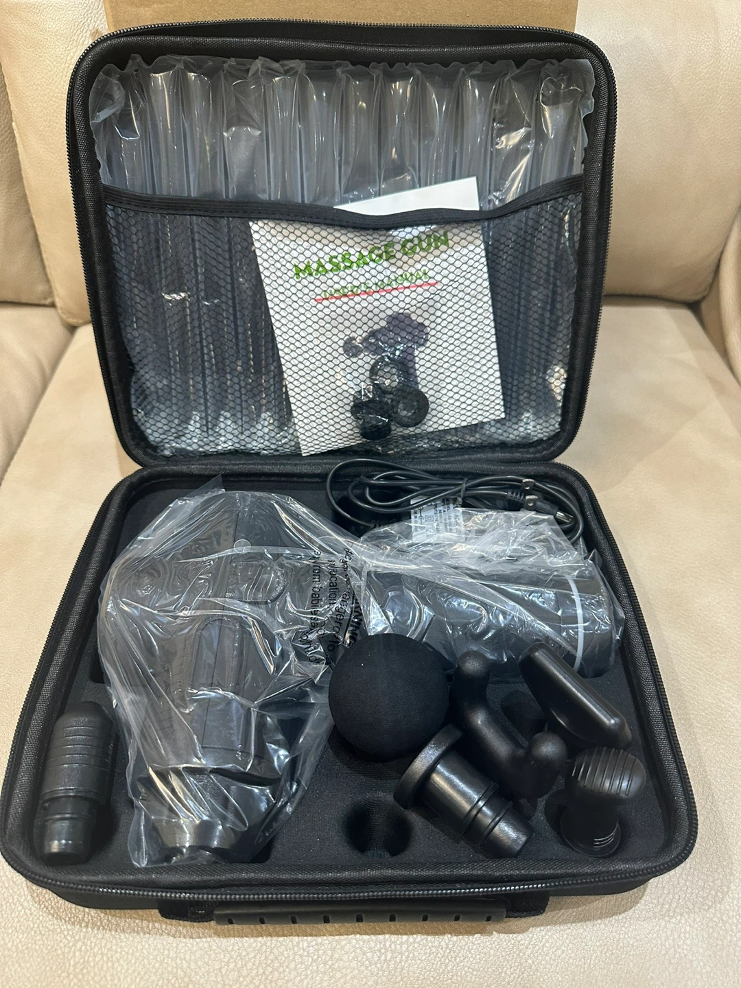 New Massage Gun with Attachments and Case