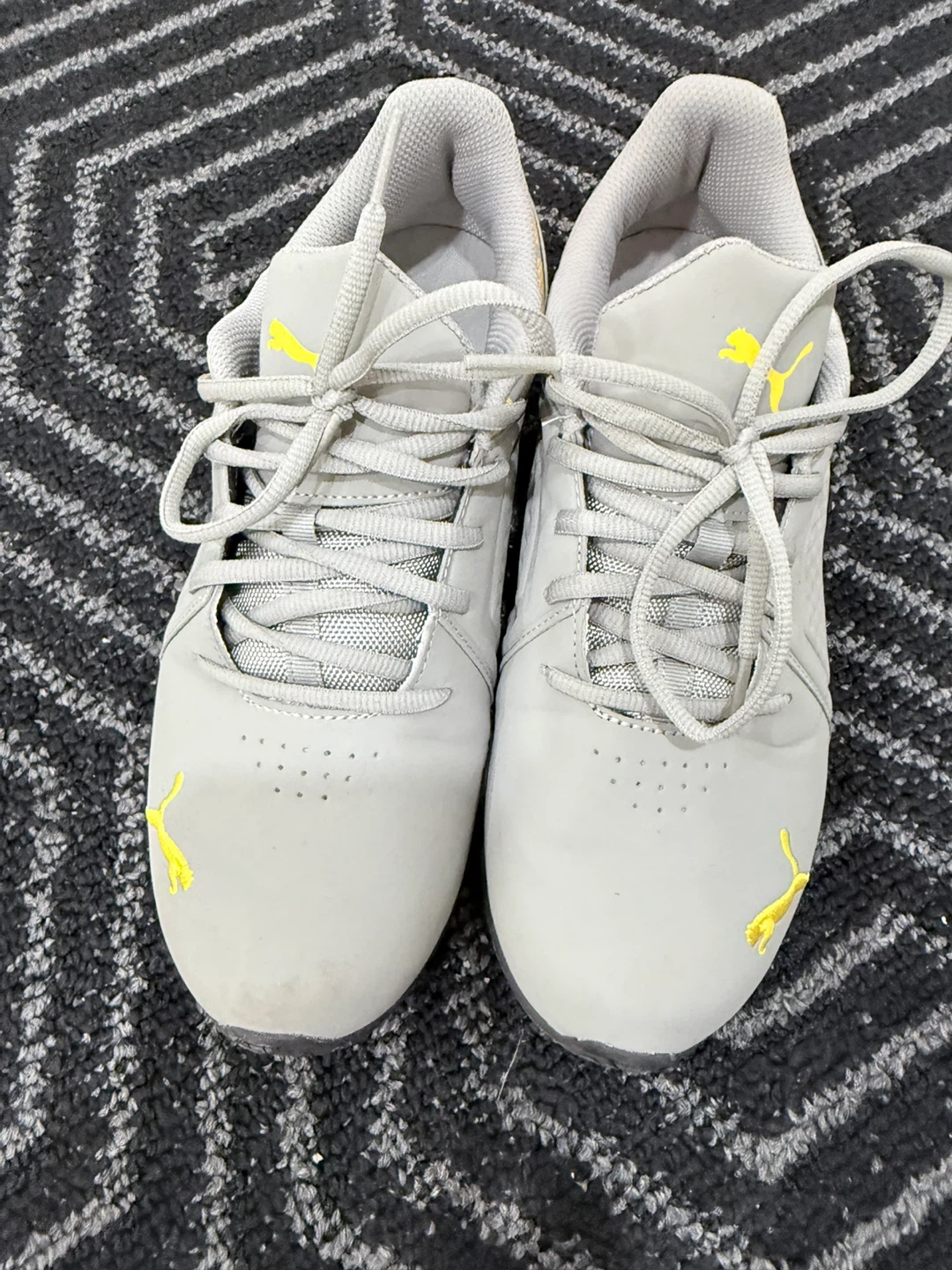 Puma Grey/Yellow Running Shoes Size 9