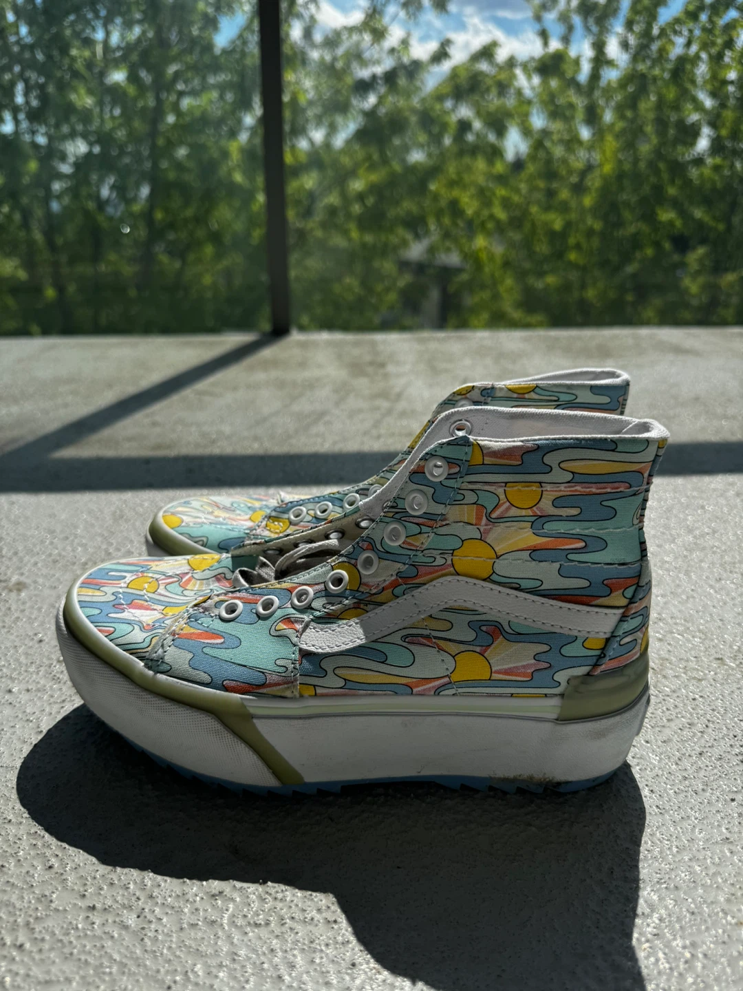 Vans Sk8 Stacked UV Ink Sunwaves Platform Sneakers - photo 2