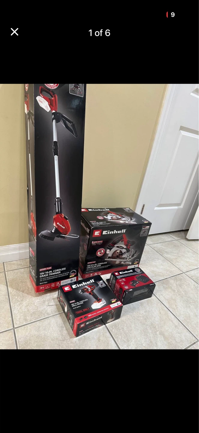 New Einhell 18V Grass Trimmer / Circular Saw / Drill Set