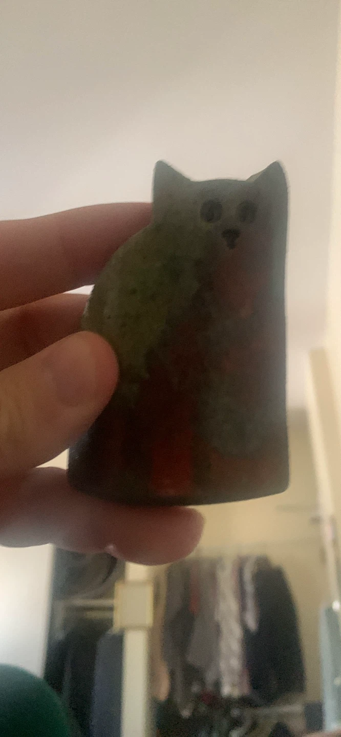 Handmade Ceramic Cat Figurine