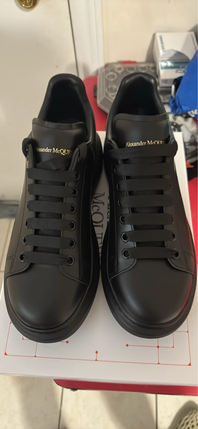Alexander McQueen Black Leather Sneakers