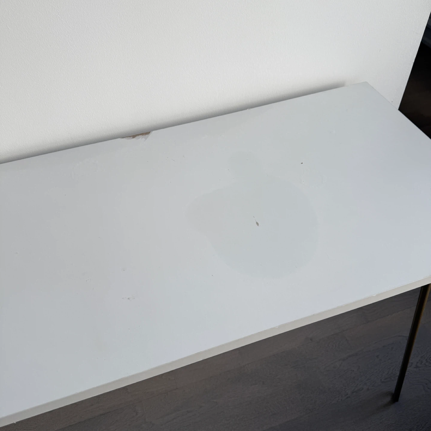 Wayfair White Desk with Gold Hairpin Legs - photo 2