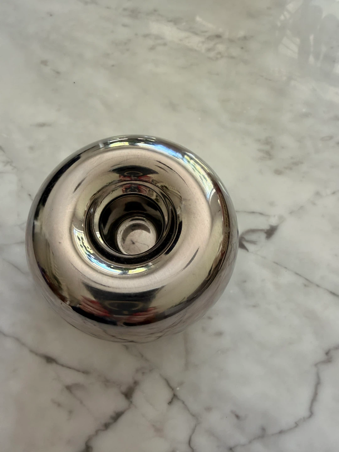 Minimalist Silver Ceramic Candle Holder - photo 2
