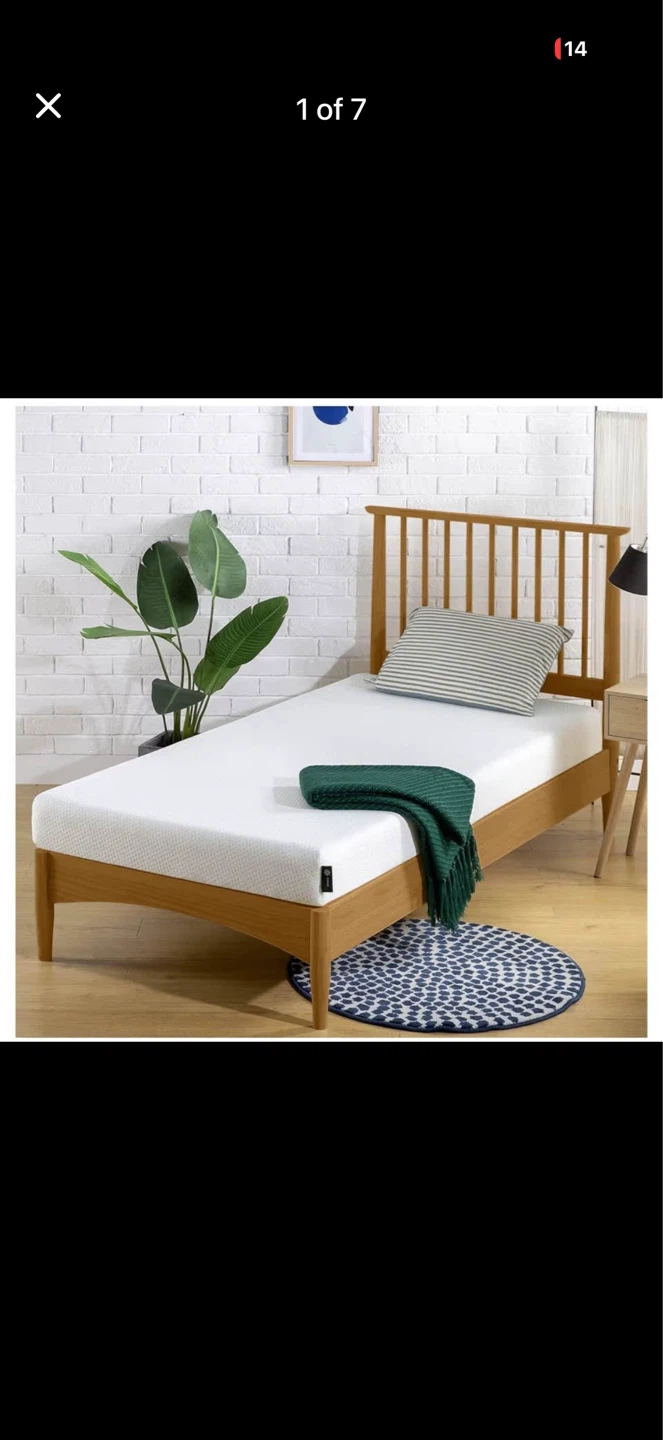 New ZINUS 5 Inch Memory Foam Mattress - Narrow Twin 30"x 75"