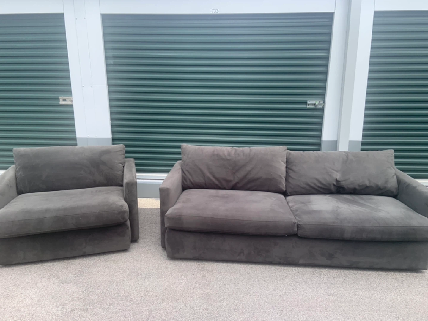 Green sofa and Armchair Set - photo 3