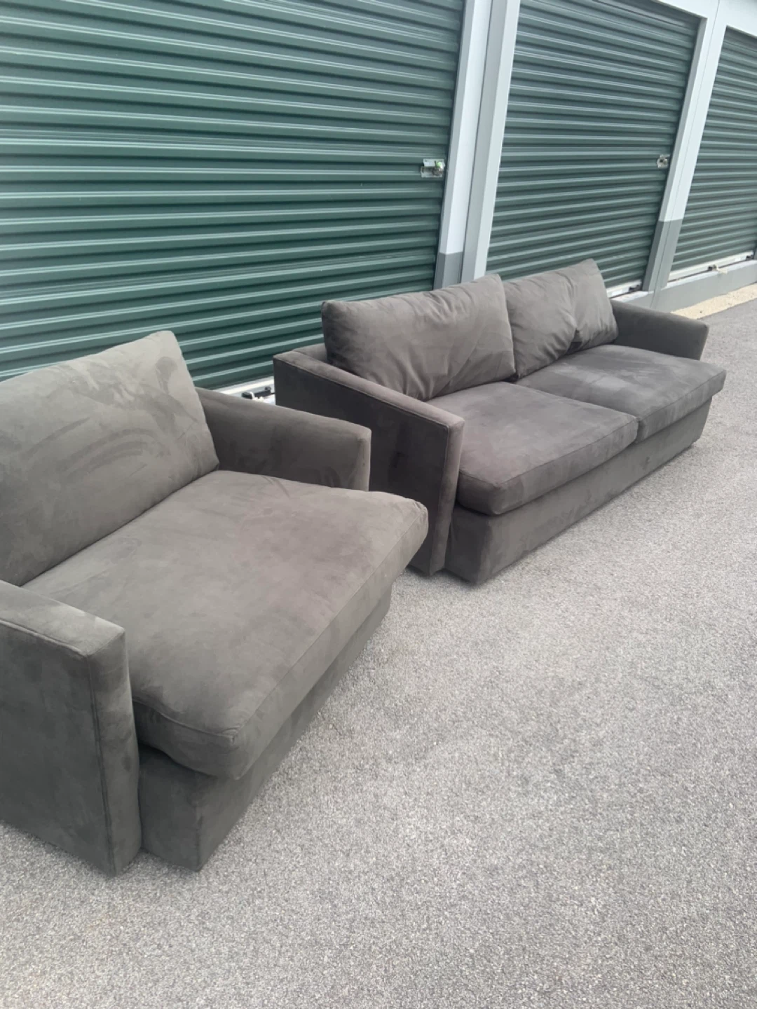 Green sofa and Armchair Set